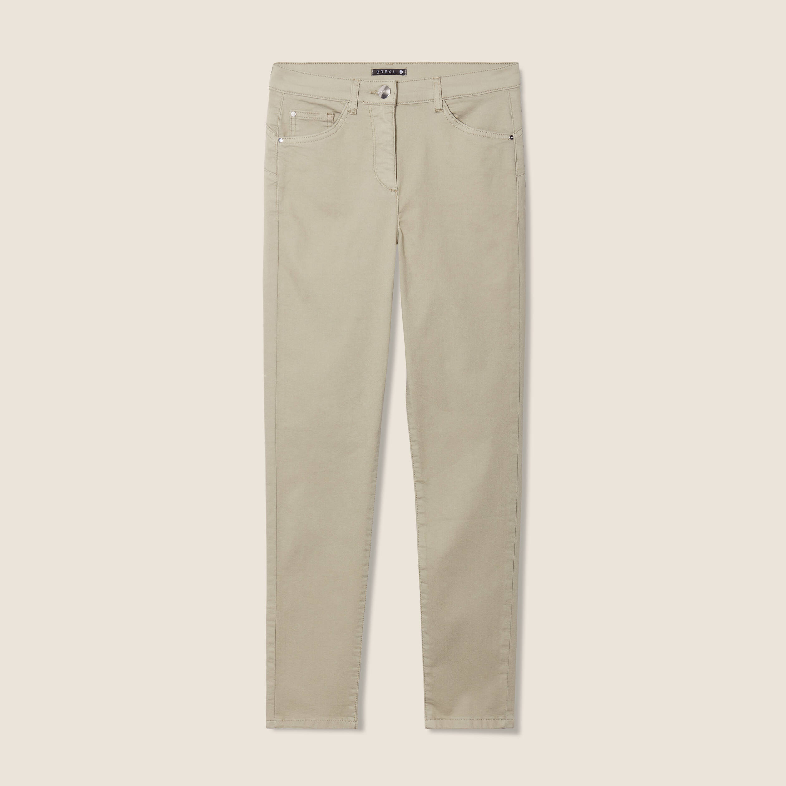 pantalon leger taille haute 78eme vert clair femme Pantalon léger taille haute 7/8ème vert clair femme