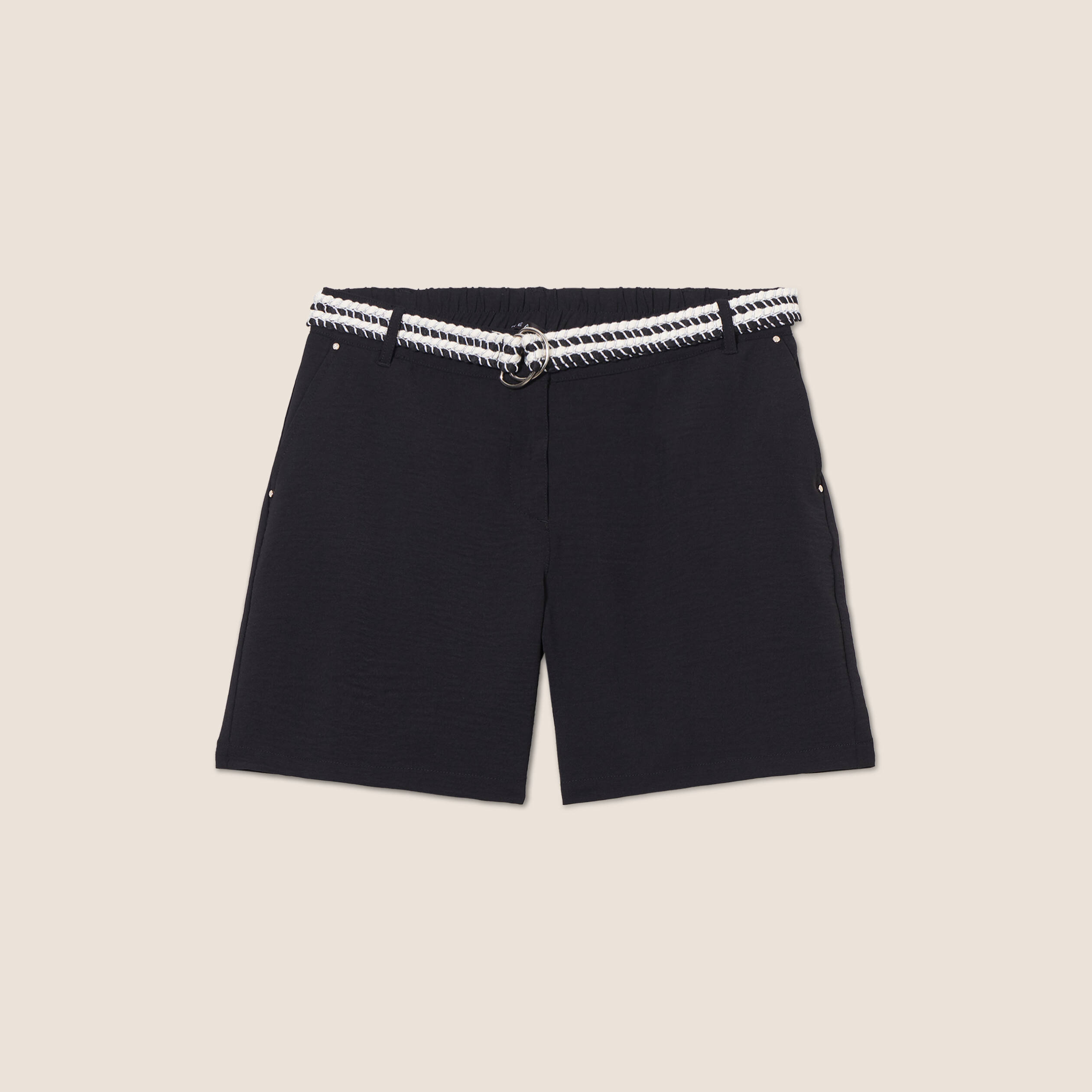 short fluide taille basse noir femme Short fluide taille basse noir femme