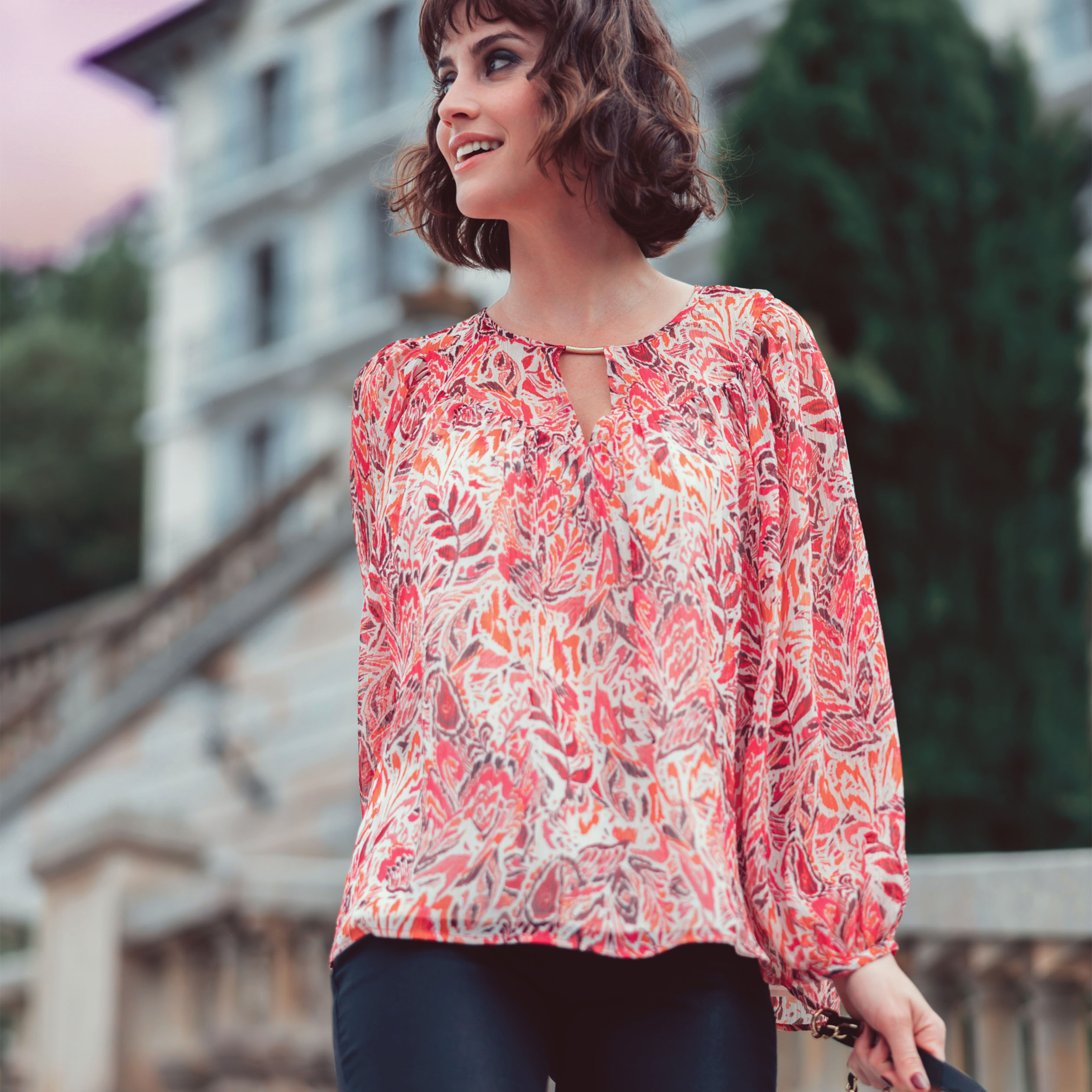 blouse manches longues rose fushia femme Blouse manches longues rose fushia femme
