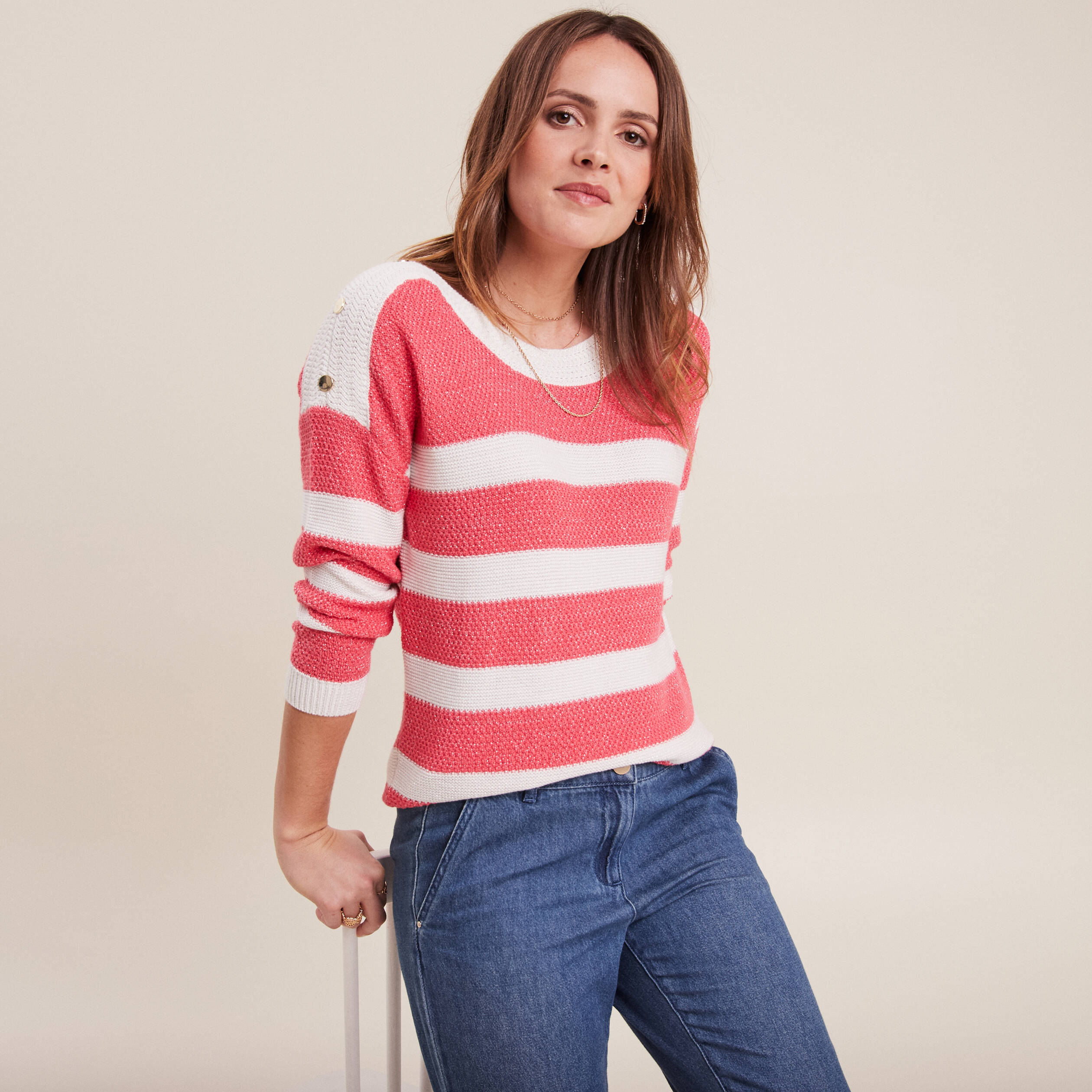 Pull Col Rond Femme 2025 - Couleur Unie, Manches Longues, Matière Douce Pour Un Style Décontracté Quotidien