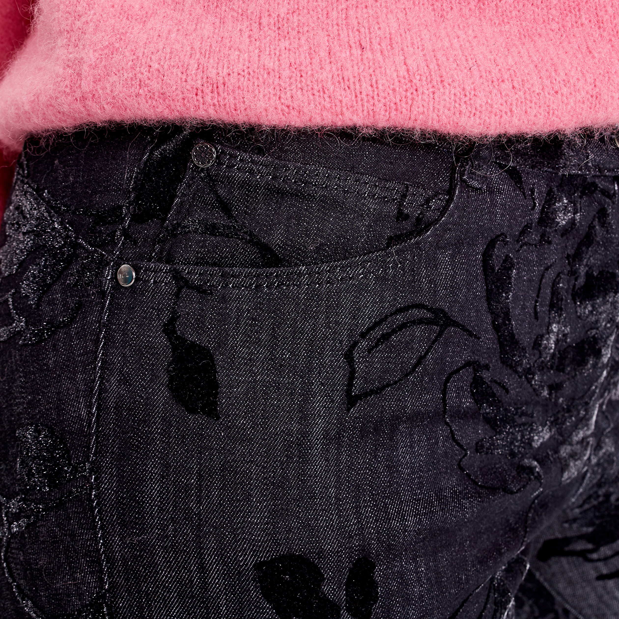Jean ajusté taille standard denim gris femme