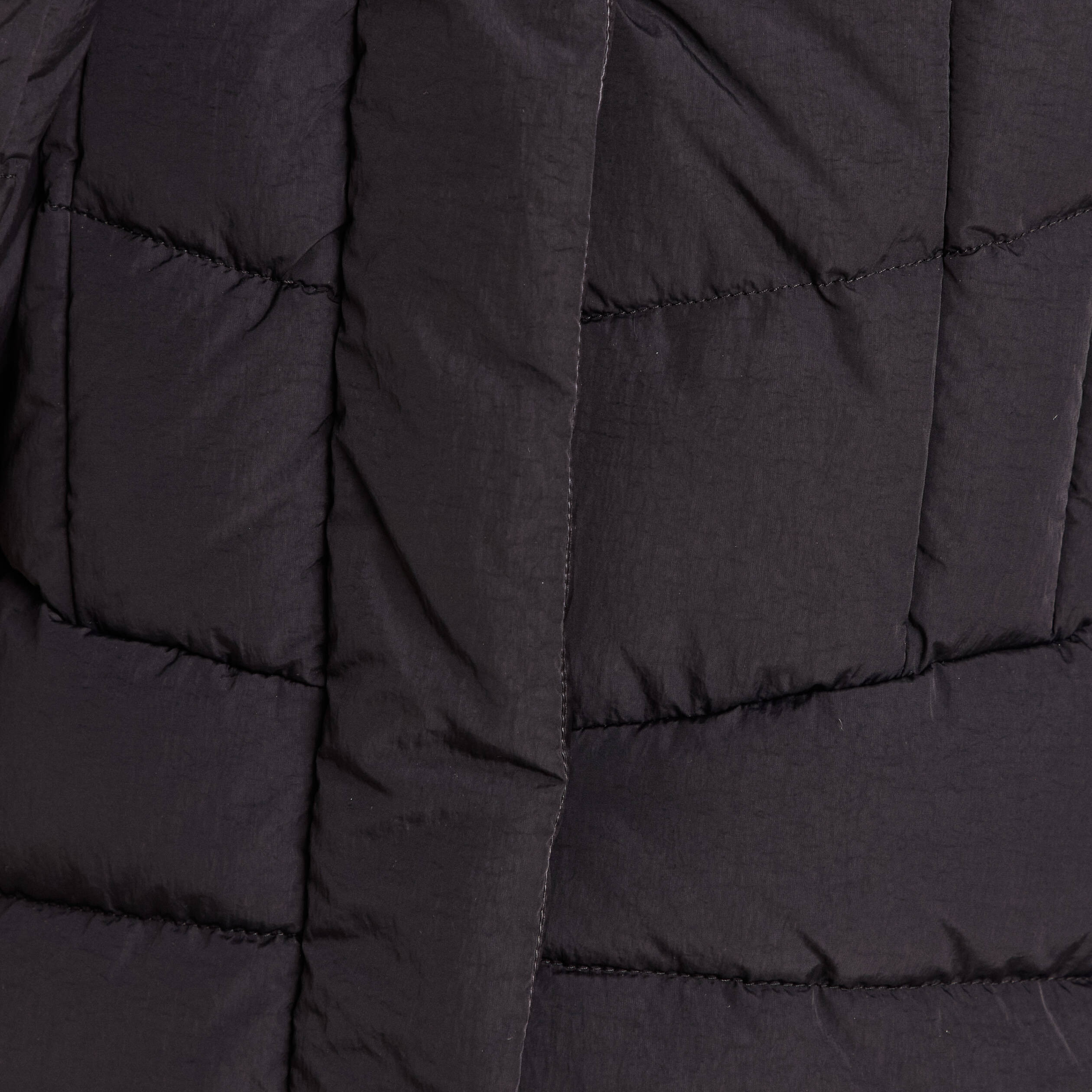 Doudoune d&eacute;perlante cintr&eacute;e &agrave; capuche noir femme