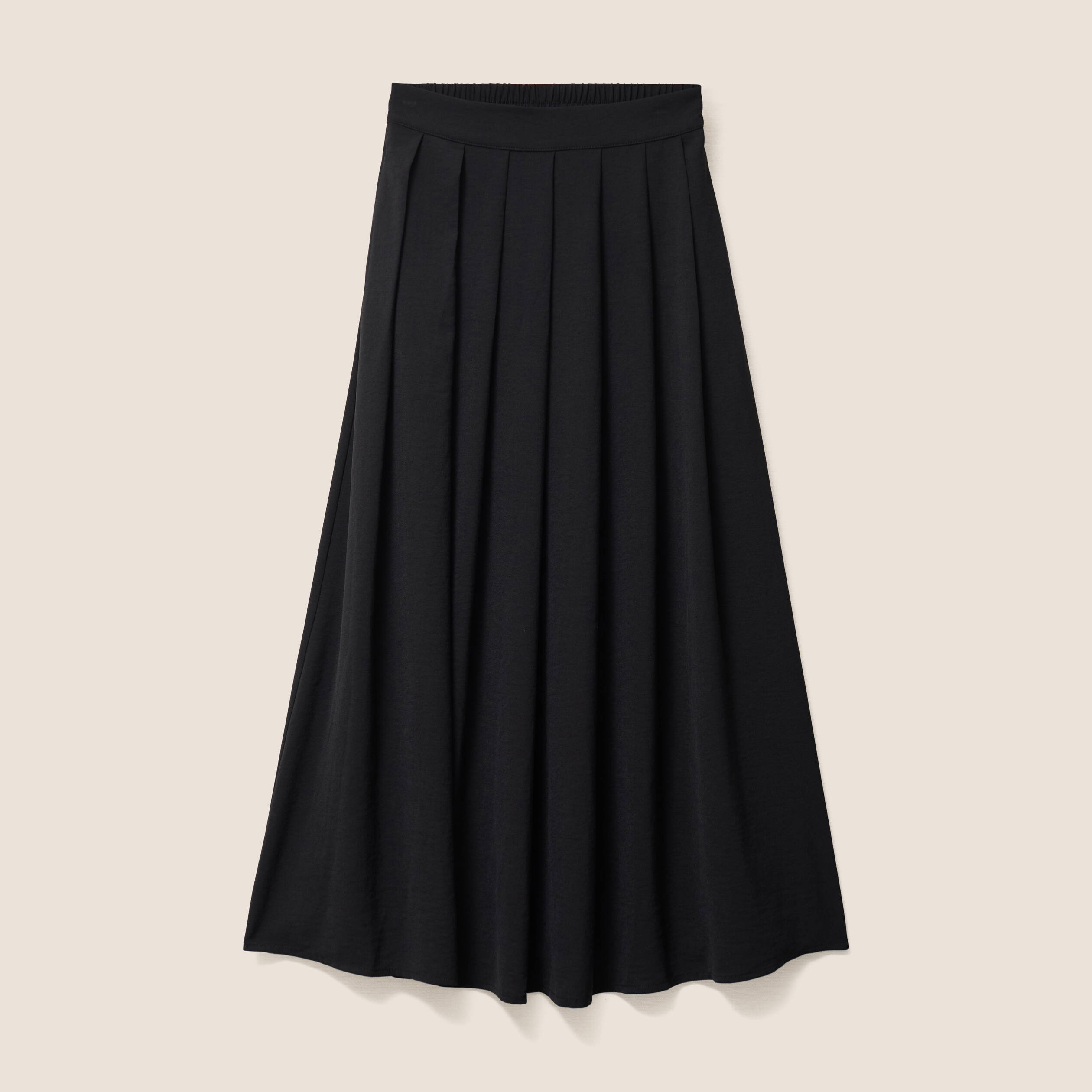 jupe longue evasee fluide noir femme Jupe longue évasée fluide noir femme