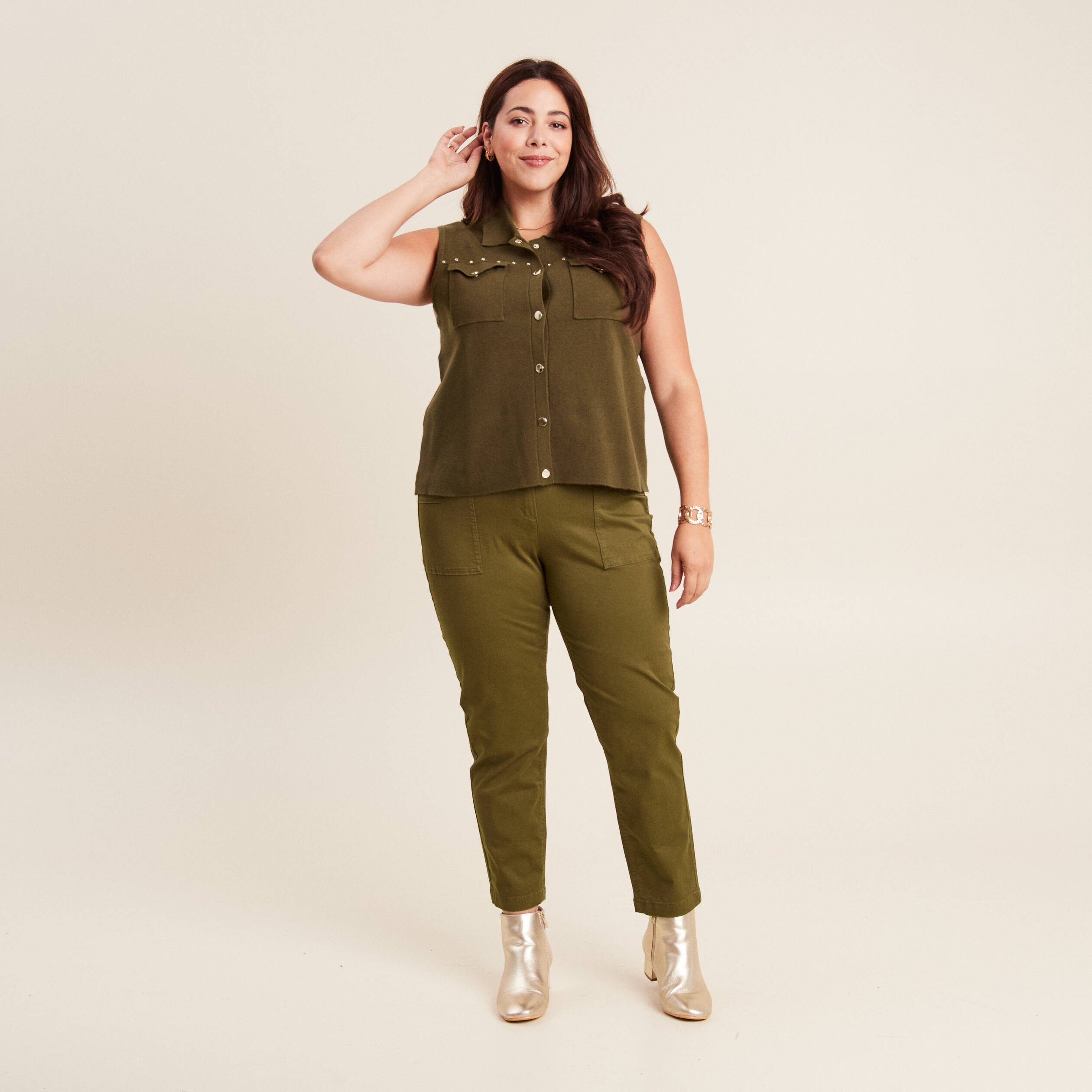 pantalon droit vert olive femme vert olive femme Pantalon droit vert olive femme vert olive femme