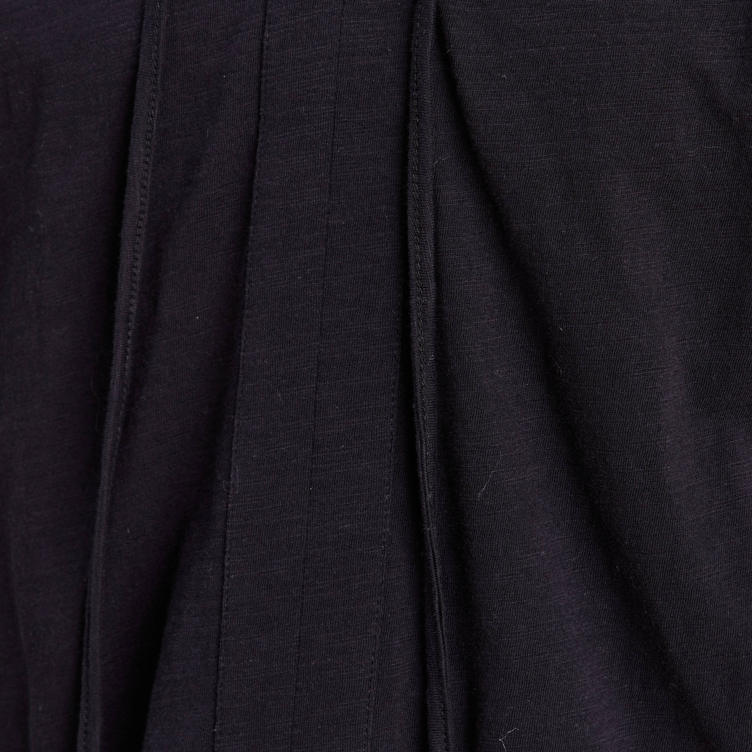 T-shirt col tunisien noir femme