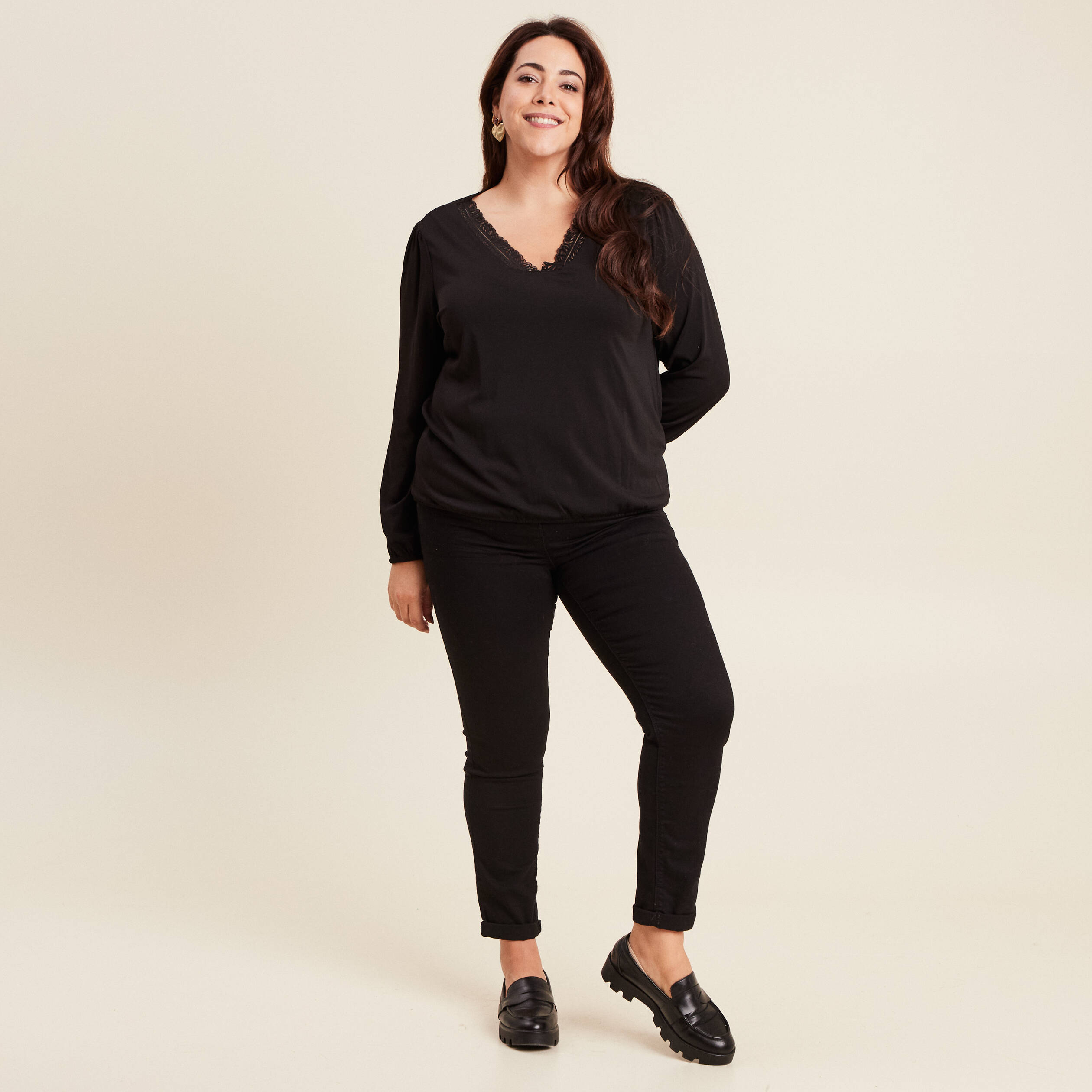 blouse manches longues noir femme Blouse manches longues noir femme