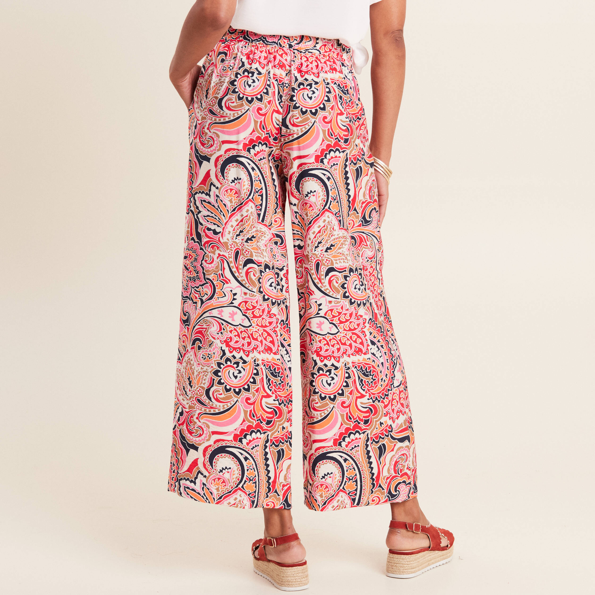 pantalon fluide 78eme multicolore femme Pantalon fluide 7/8ème multicolore femme