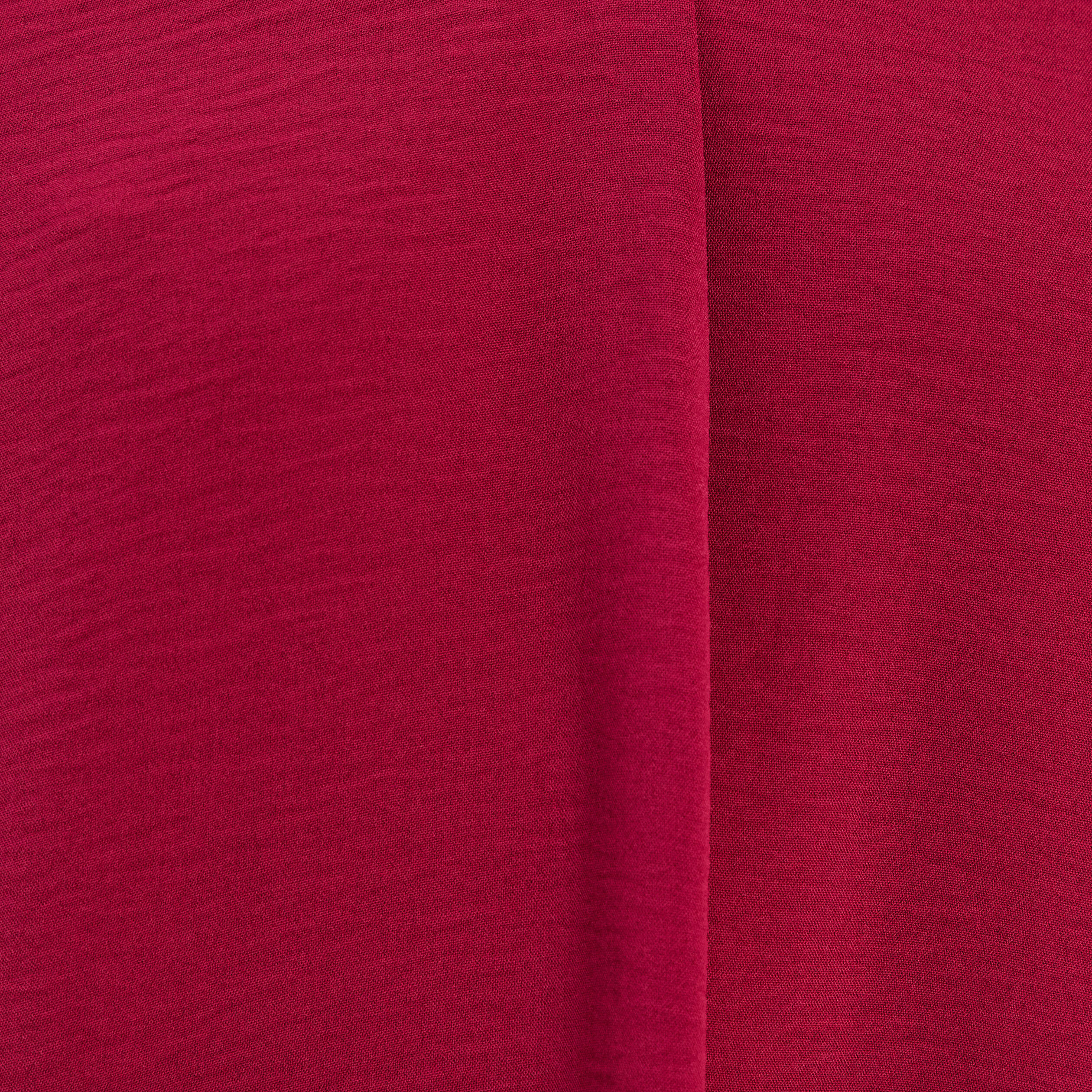 T-shirt bi-mati&egrave;re manches courtes rouge fonc&eacute; femme