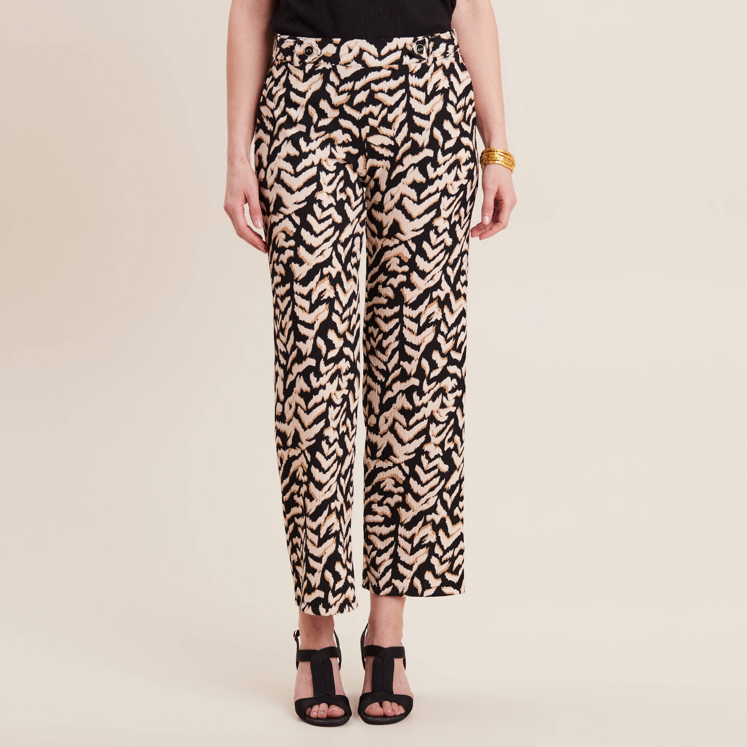 pantalon carotte taille basse noir femme Pantalon carotte taille basse noir femme