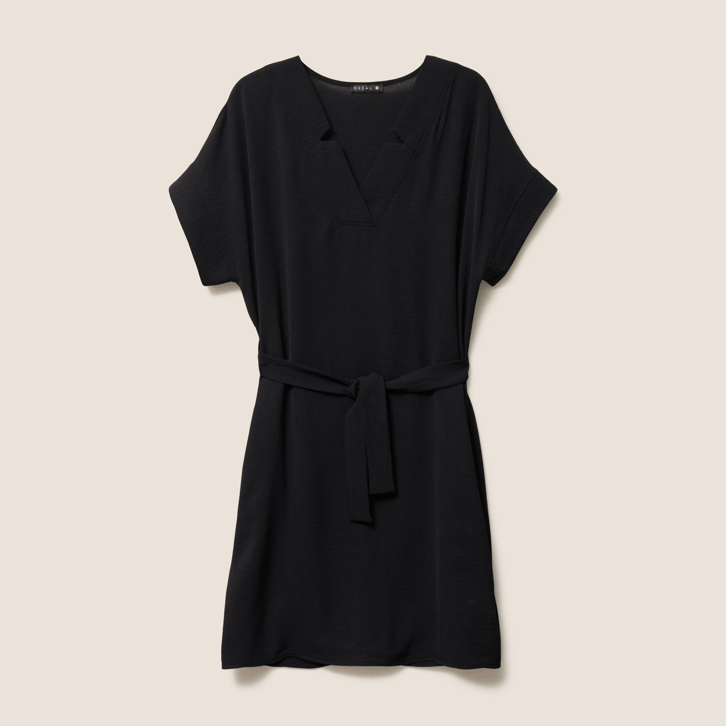 robe fluide manches courtes noir femme Robe fluide manches courtes noir femme