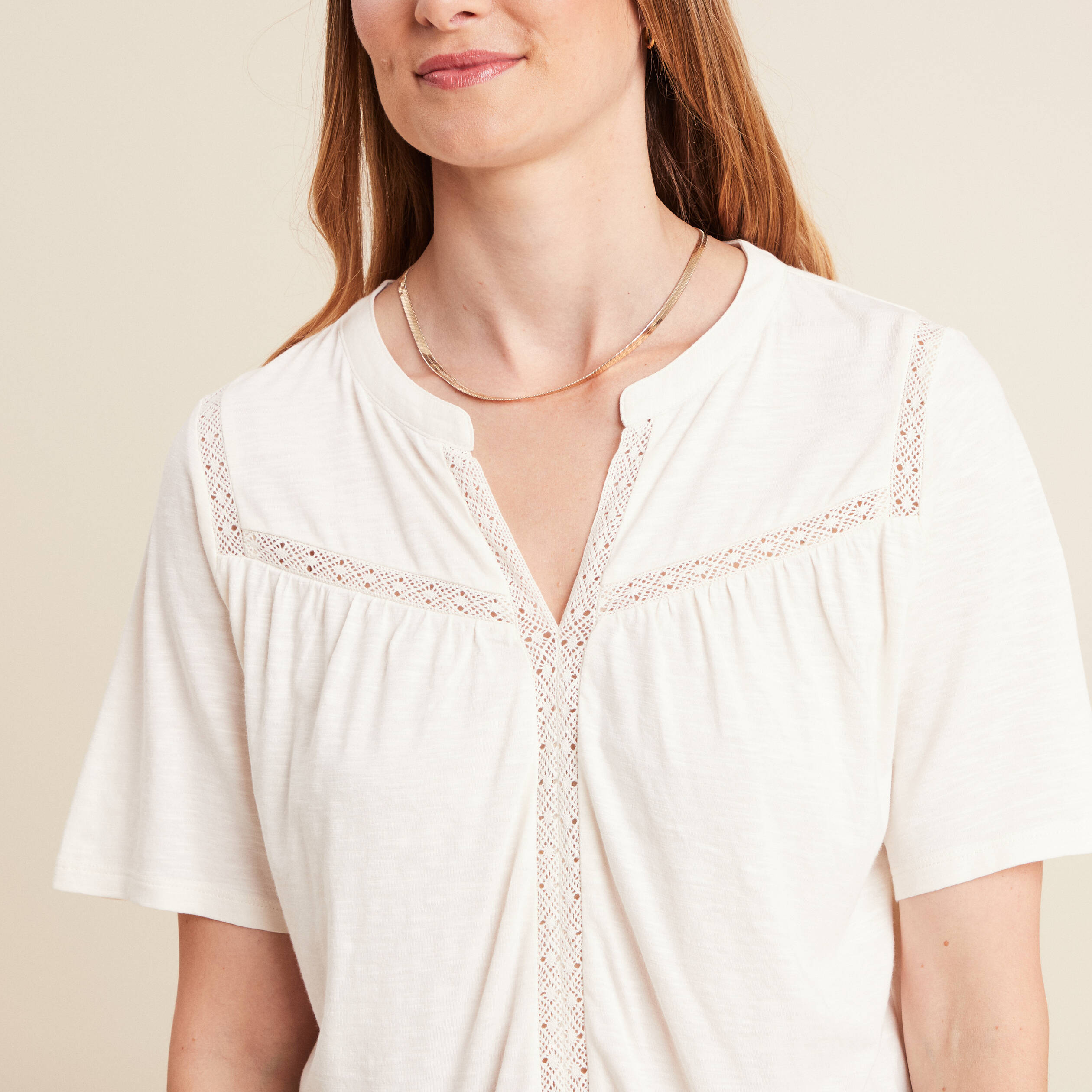 t shirt manches courtes ecru femme T-shirt manches courtes ecru femme
