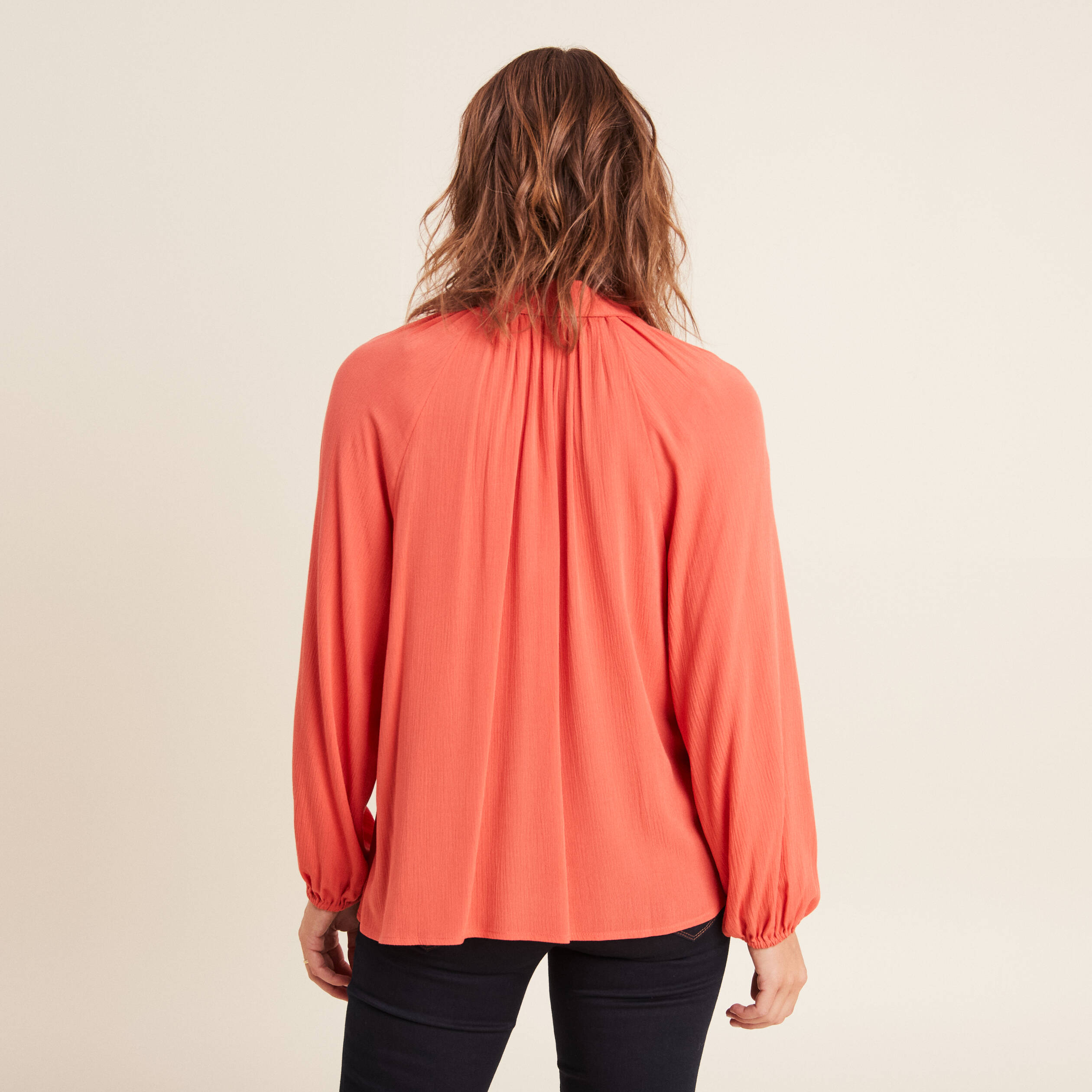 chemise manches longues rouge fonce femme Chemise manches longues rouge foncé femme