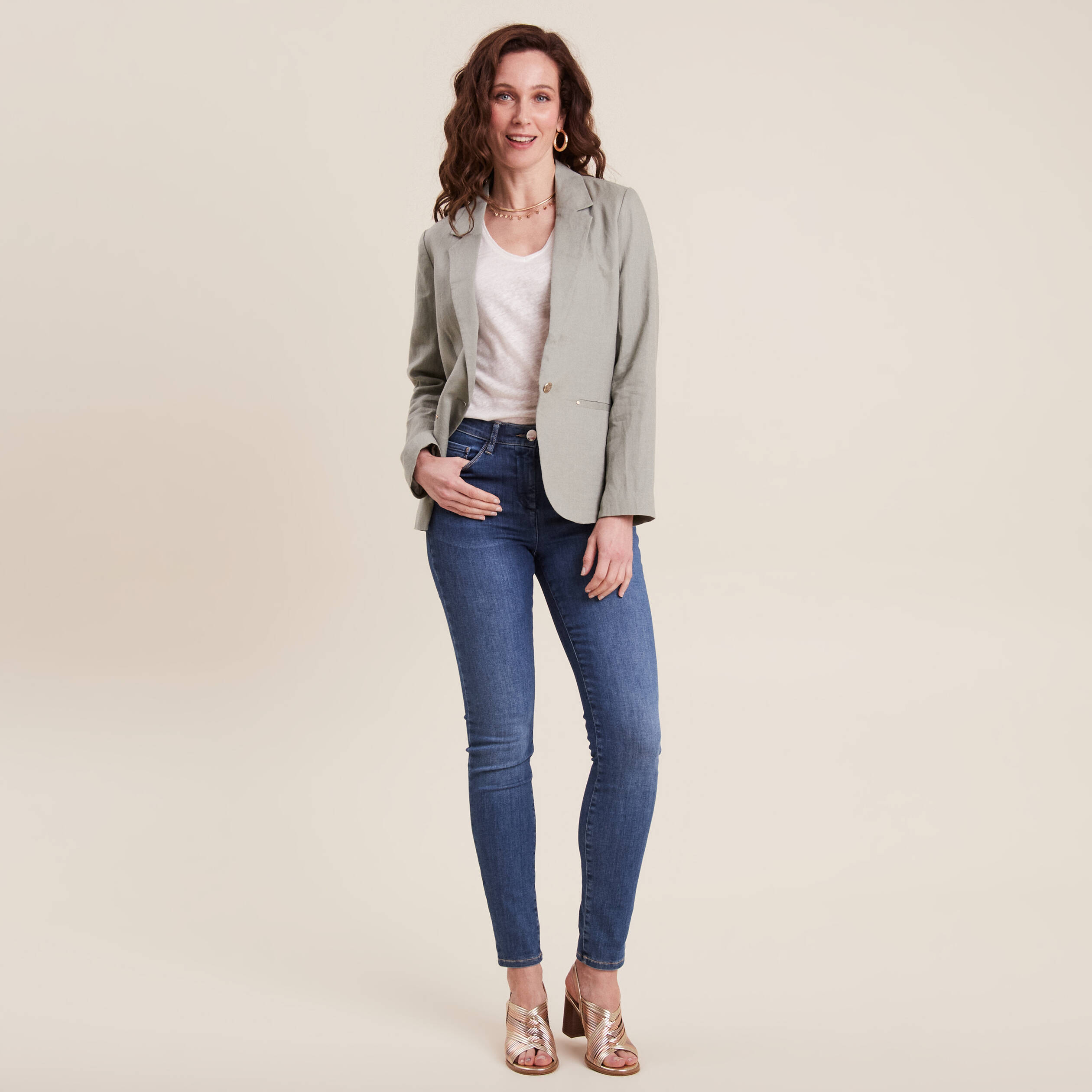 veste esprit tailleur cintree vert clair femme Veste esprit tailleur cintrée vert clair femme