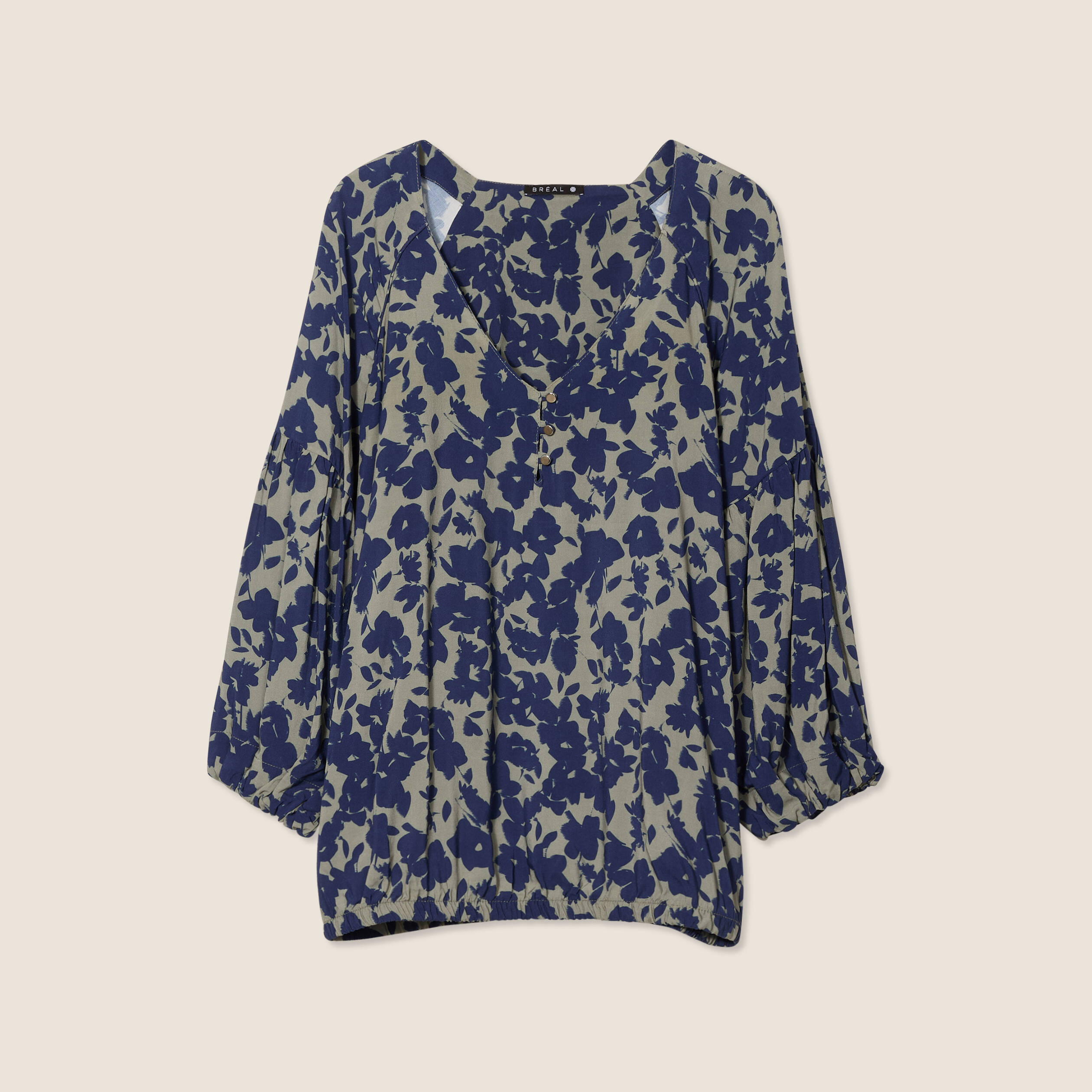 blouse manches 34 vert kaki femme Blouse manches 3/4 vert kaki femme