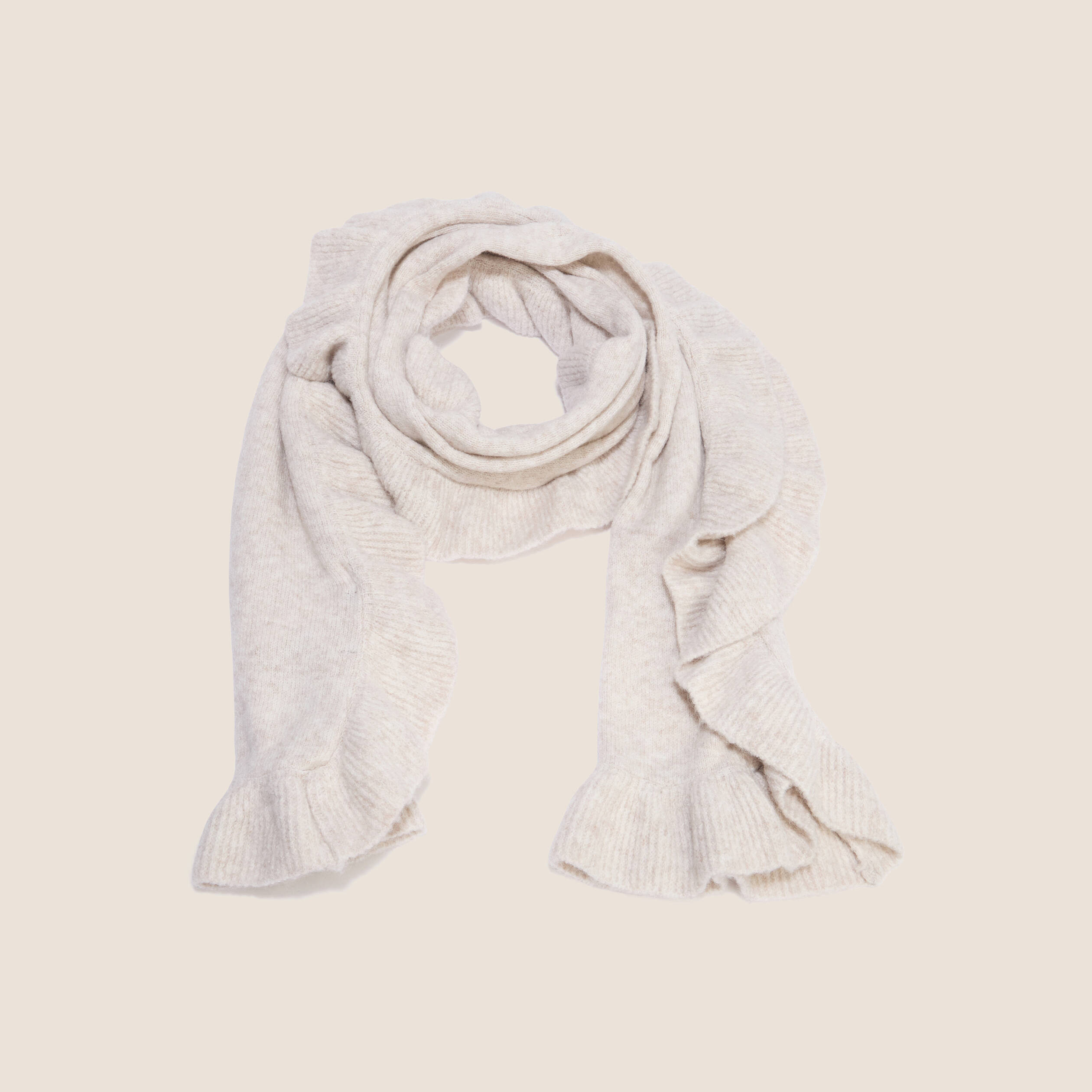 &Eacute;charpe aspect laineux beige femme