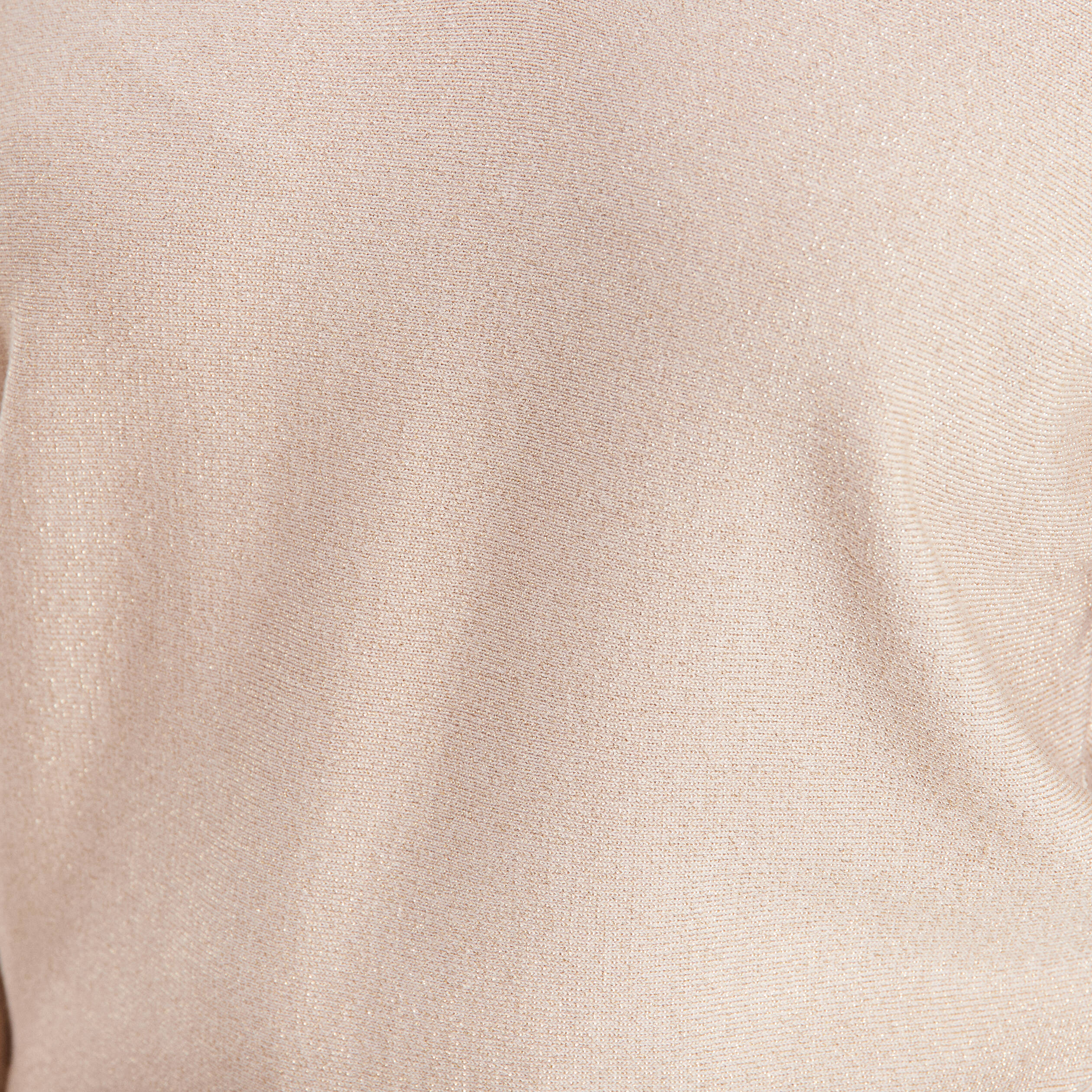 Pull manches longues couleur or femme