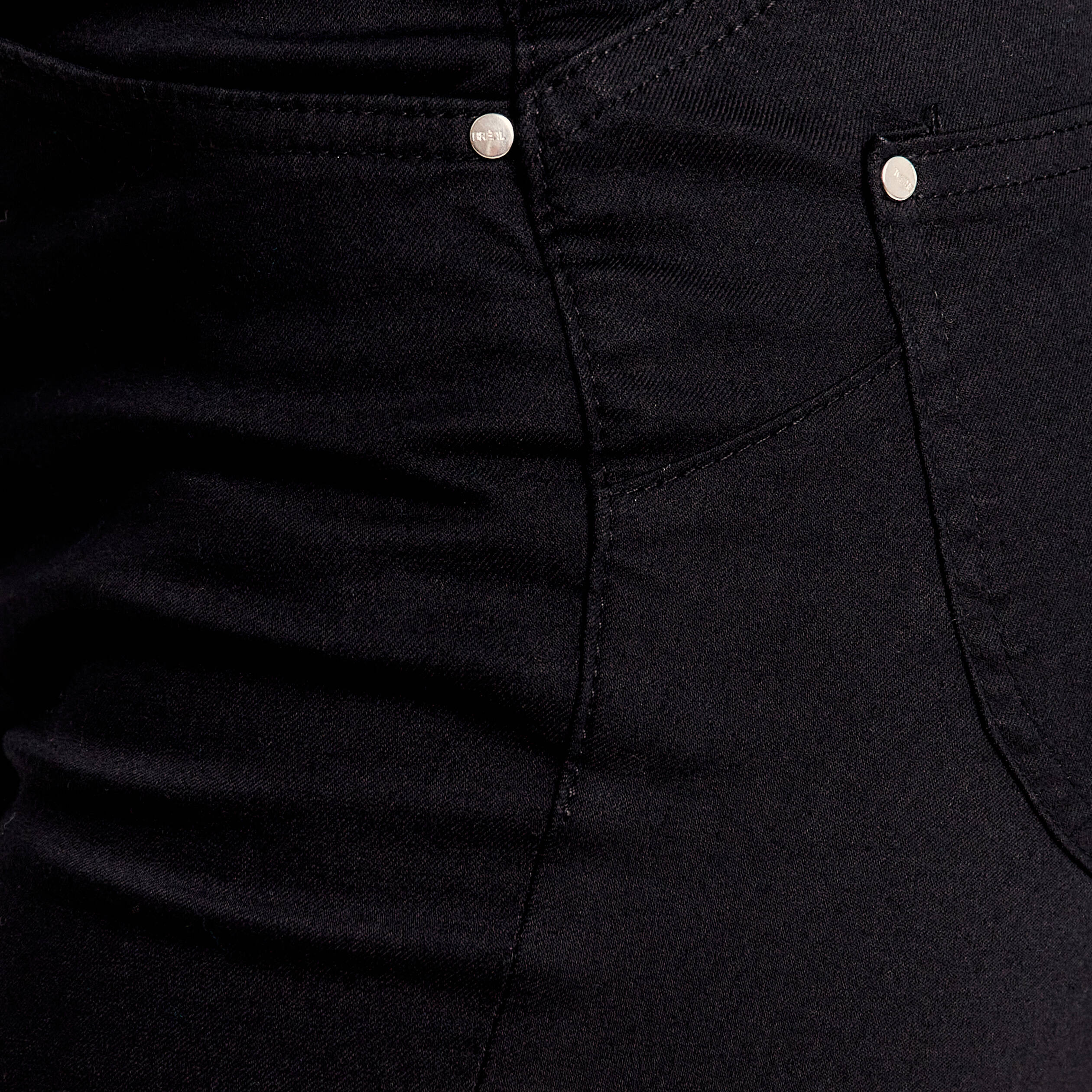 pantalon leger taille standard 78eme noir femme Pantalon léger taille standard 7/8ème noir femme