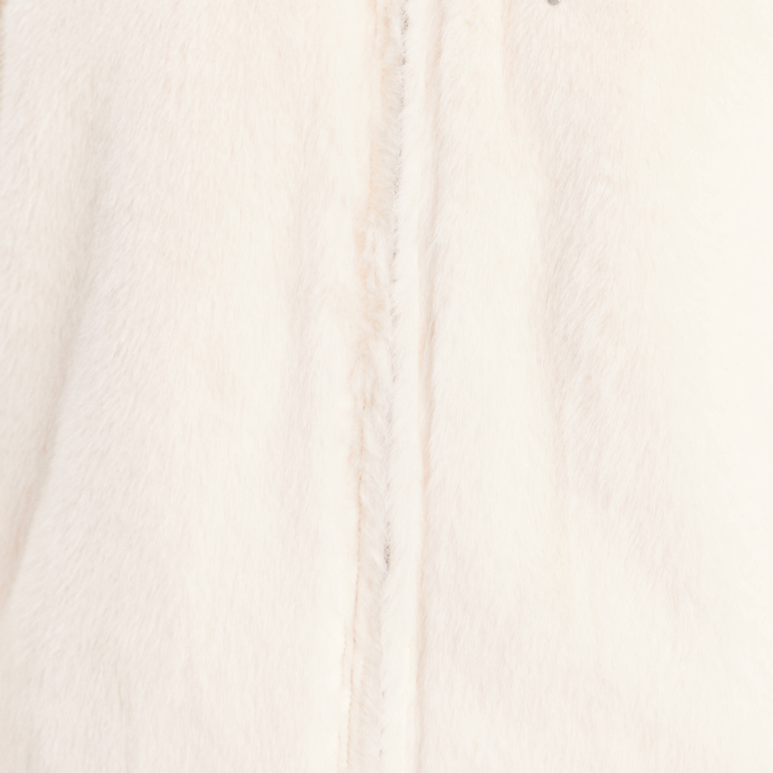 Parka r&eacute;versible courte &agrave; capuche ivoire femme