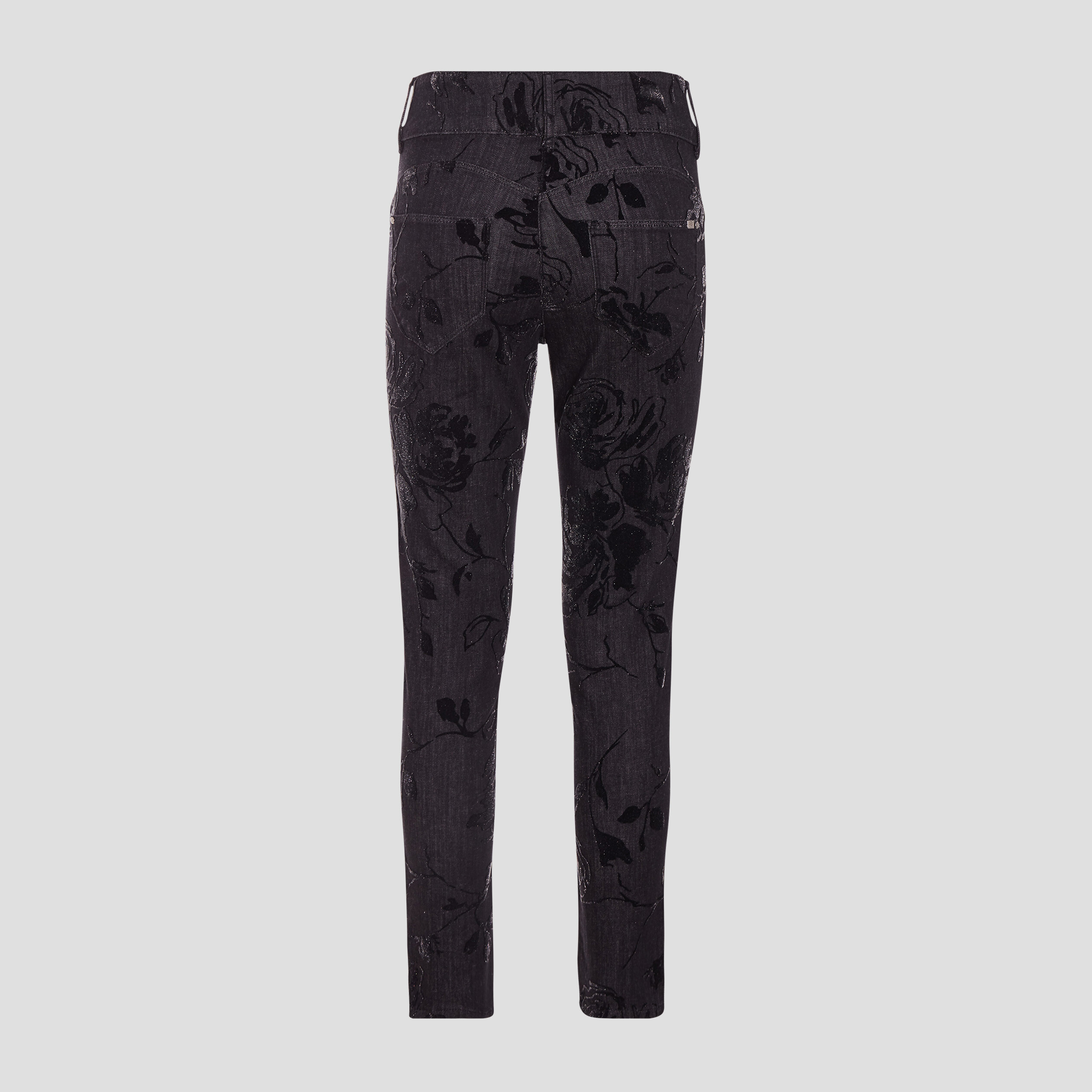 Jean ajusté taille standard denim gris femme