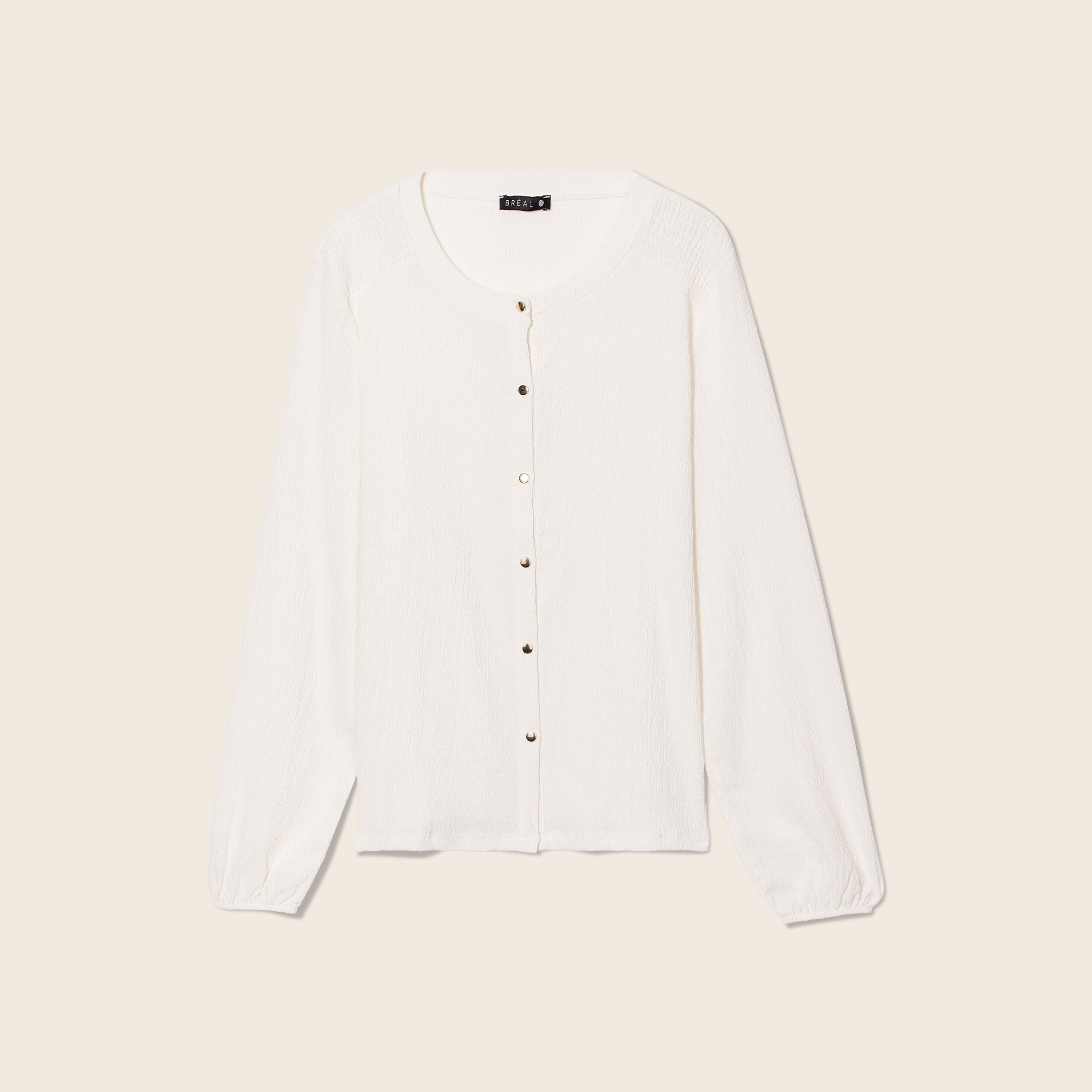 t shirt manches longues ivoire femme T-shirt manches longues ivoire femme