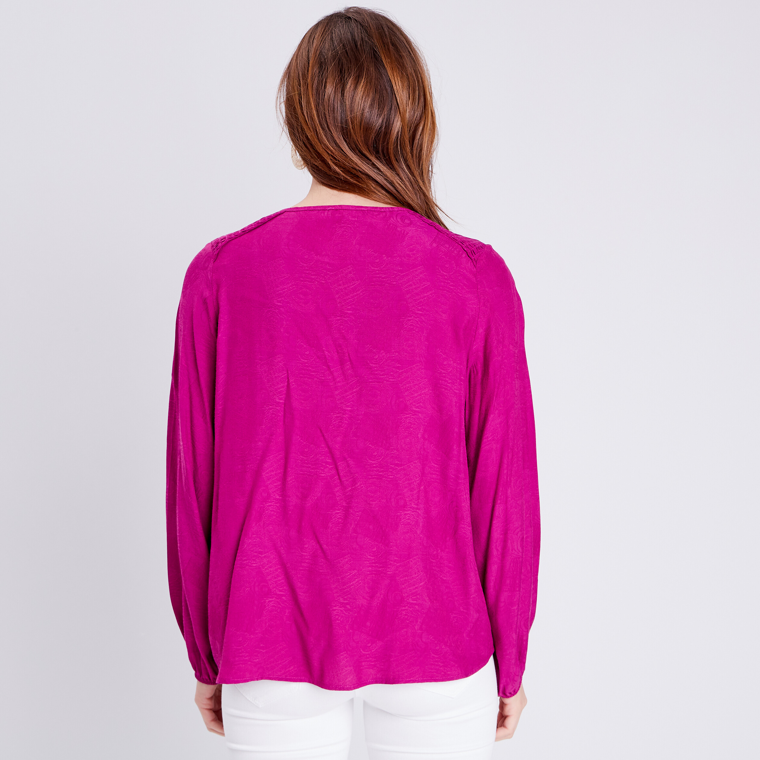 Chemise à manches longues violet clair femme