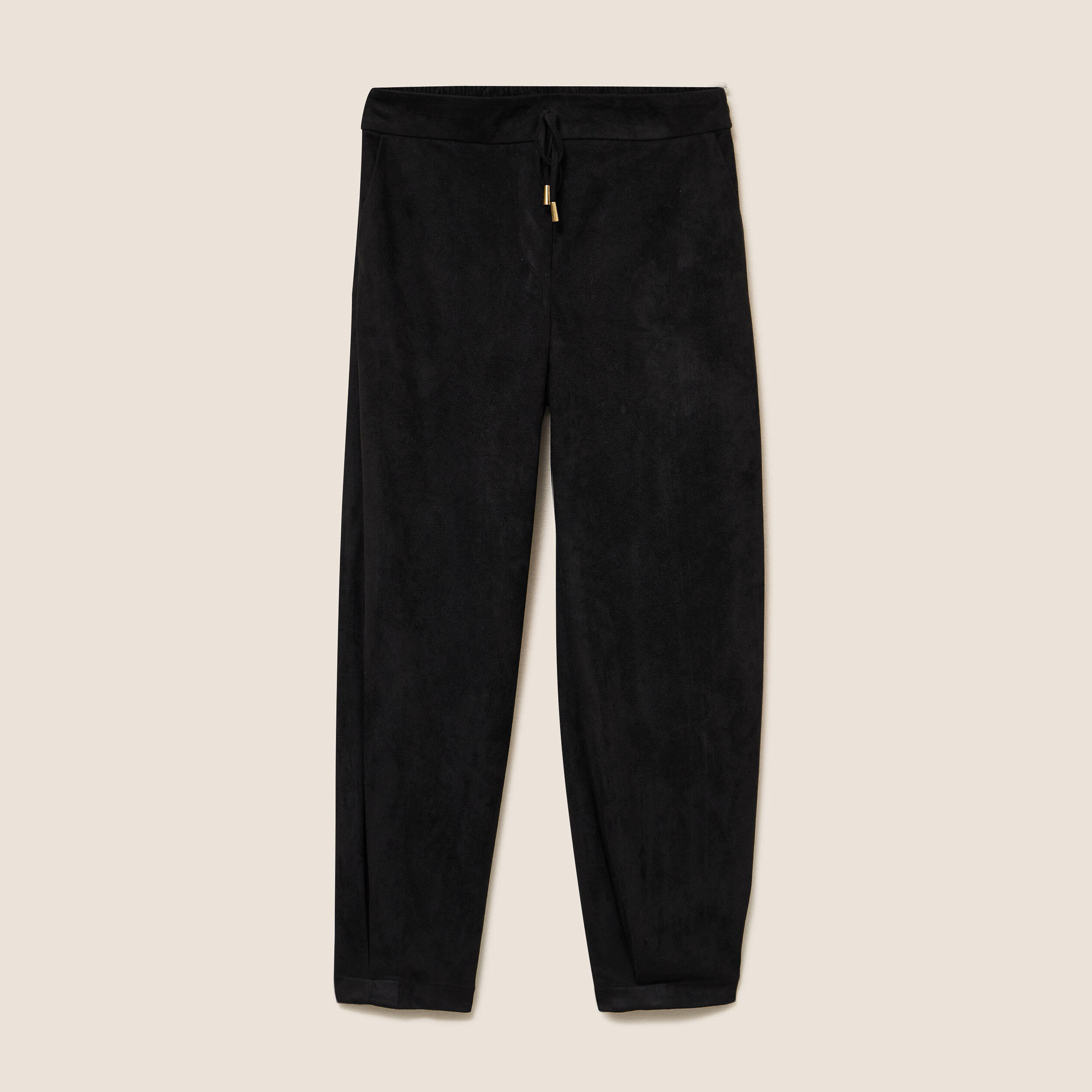 Pantalon barrel noir femme
