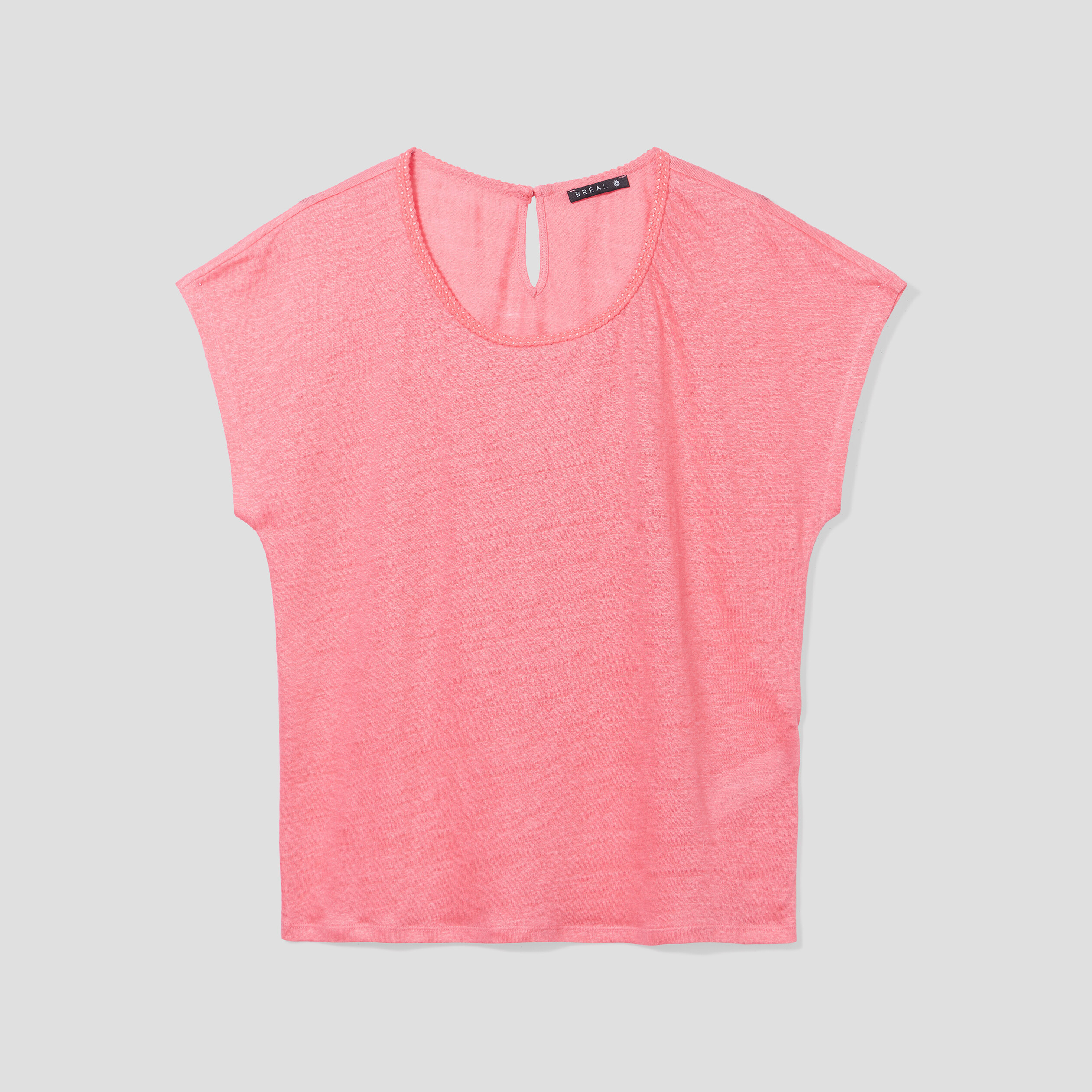 t shirt manches courtes rose fushia femme T-shirt manches courtes rose fushia femme