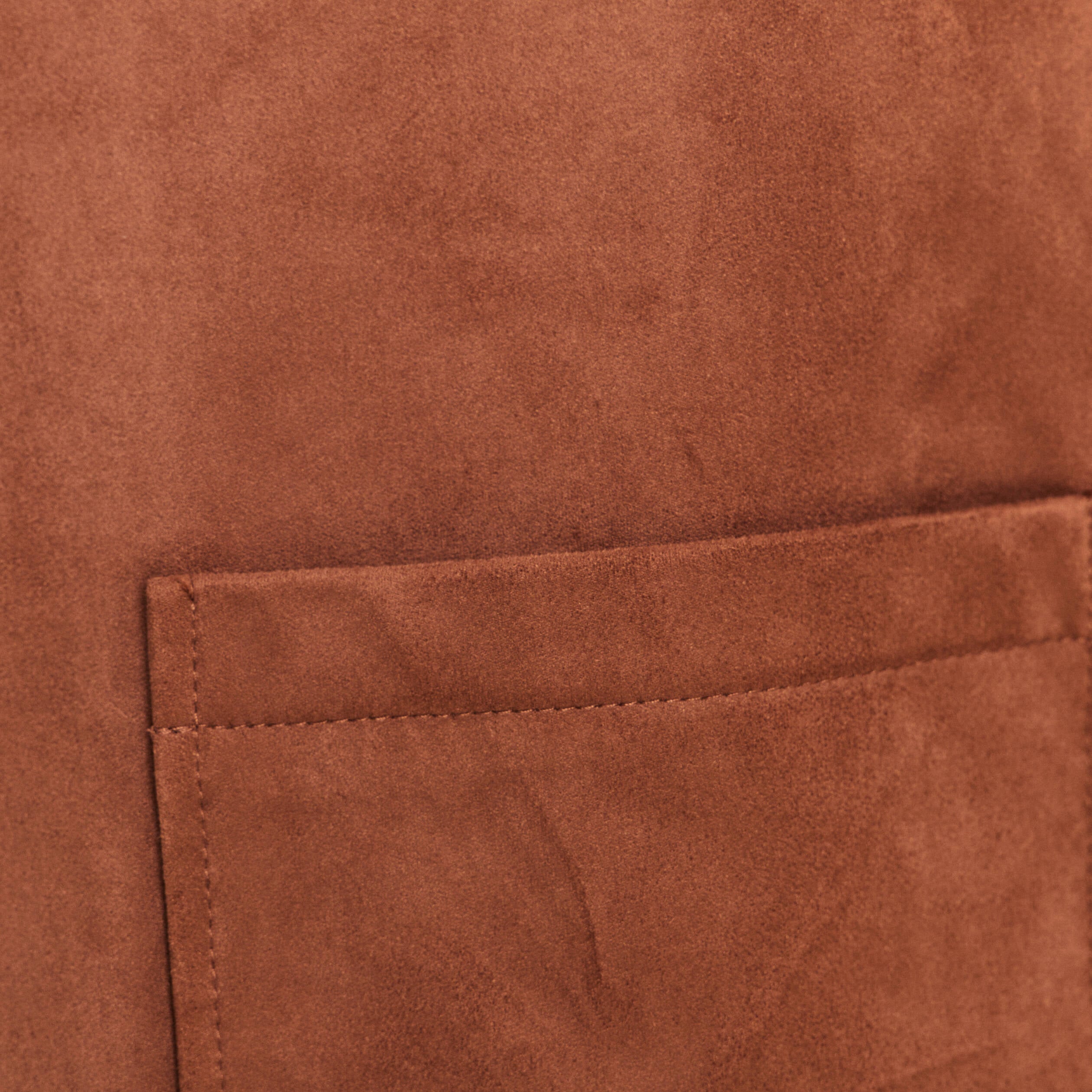 Veste courte doubl&eacute;e marron fonc&eacute; femme