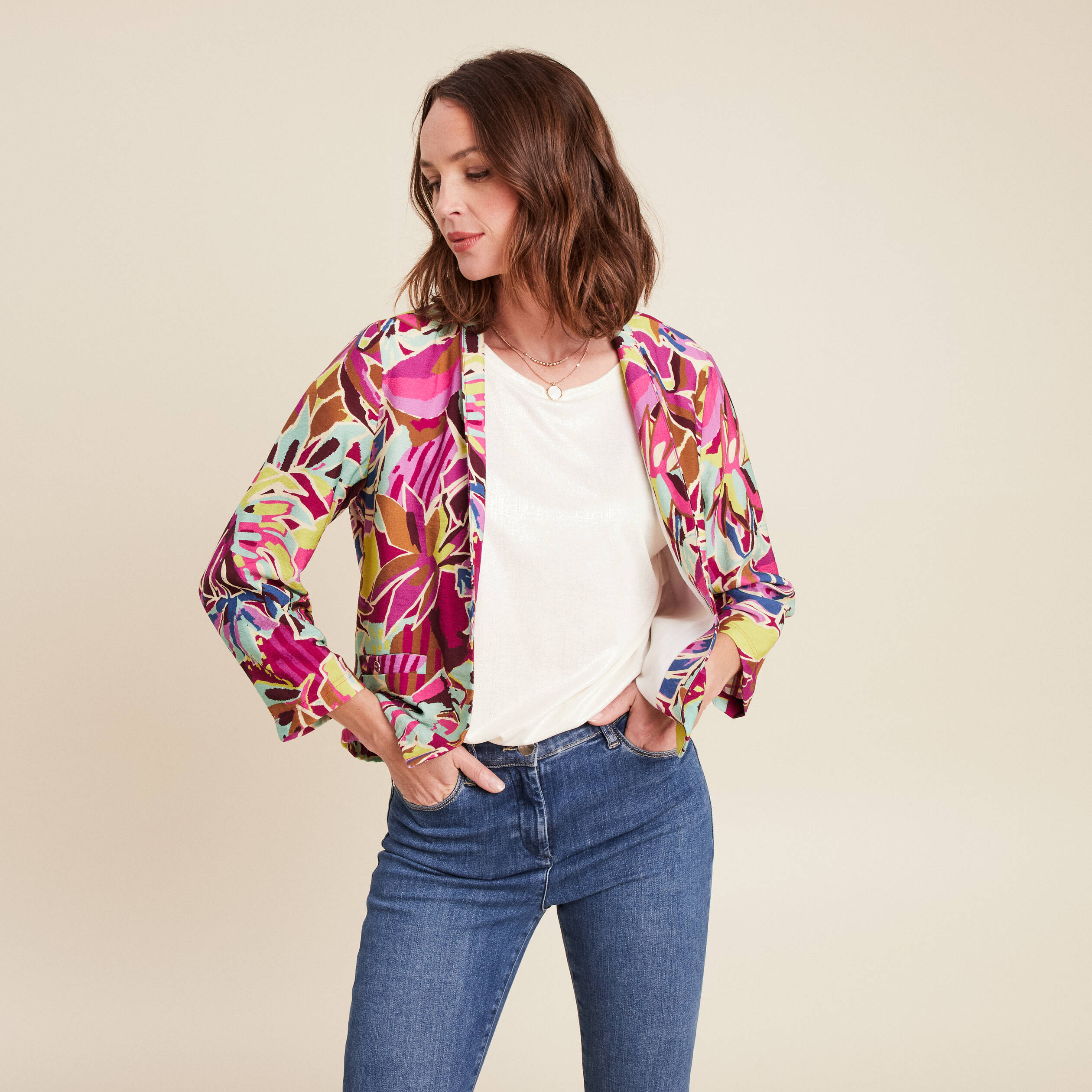 veste courte bas resserre doublee mauve femme veste courte bas resserré doublée mauve femme