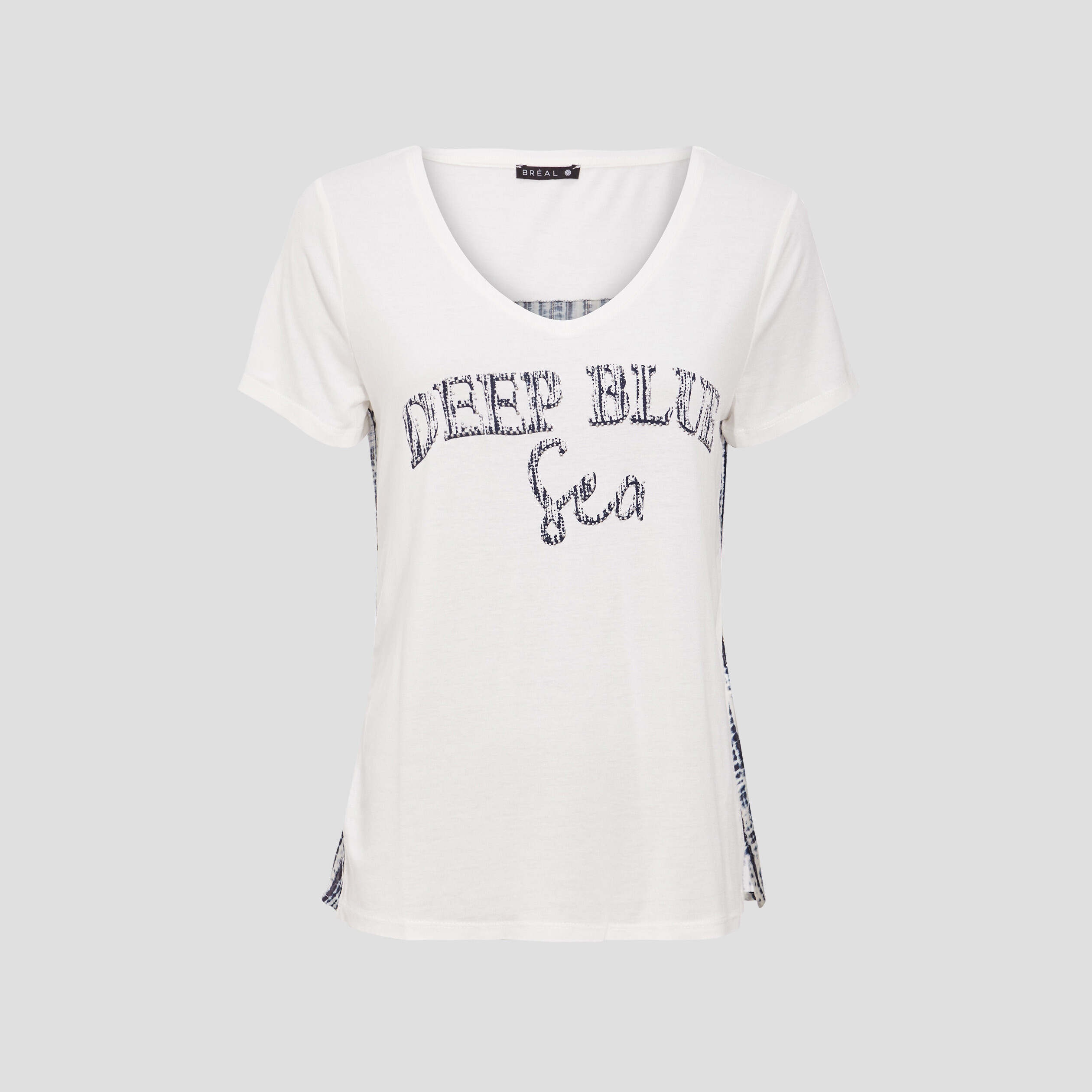 t shirt manches courtes ecru femme T-shirt manches courtes ecru femme