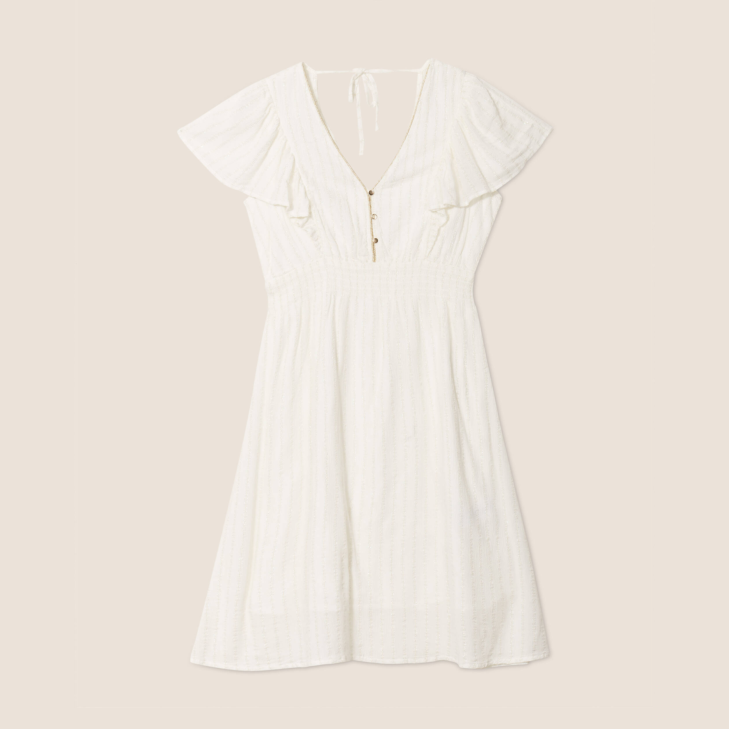 Robe droite ecru hotsell
