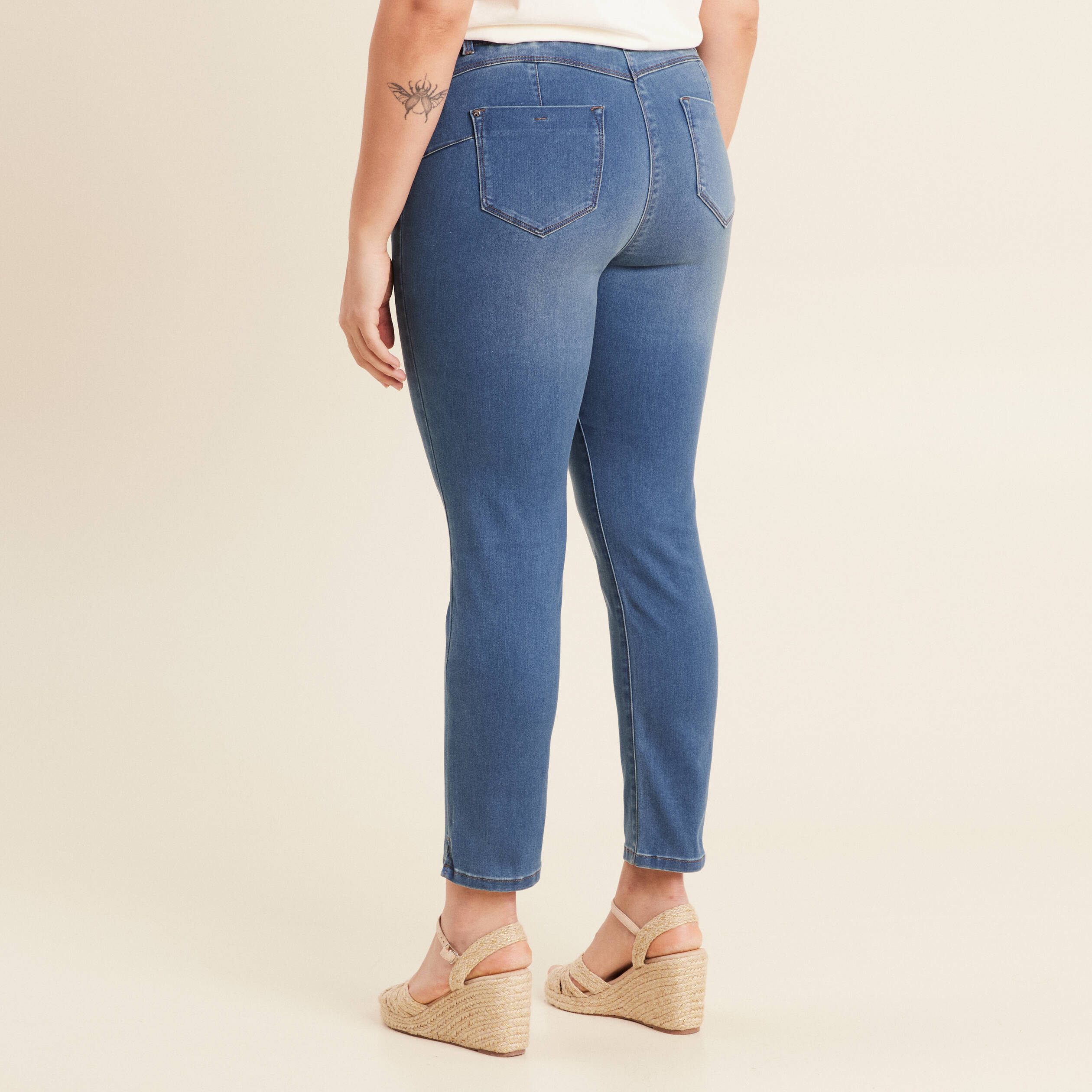Tregging taille standard denim double stone femme