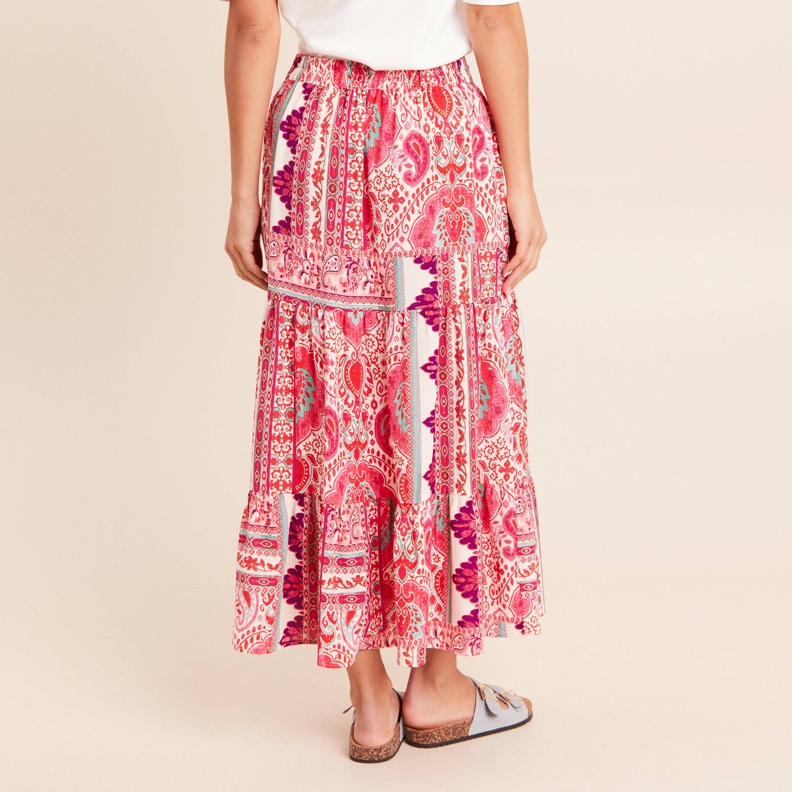 Jupe taille standard rose femme