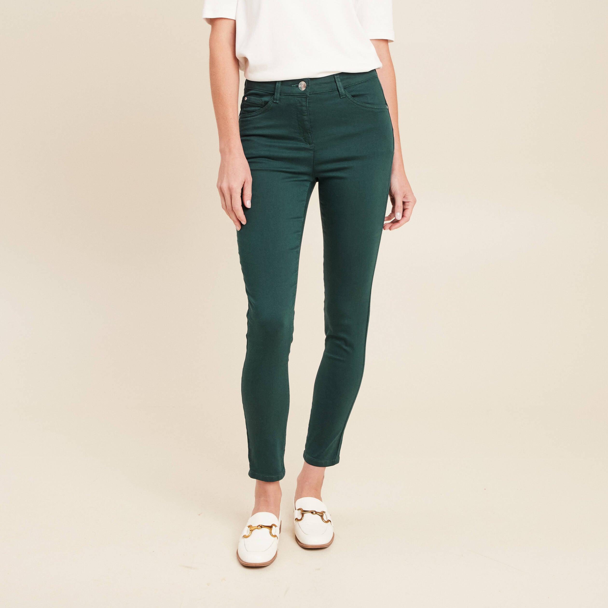 Pantalon magique Le L&eacute;ger coupe ajust&eacute;e vert fonc&eacute; femme