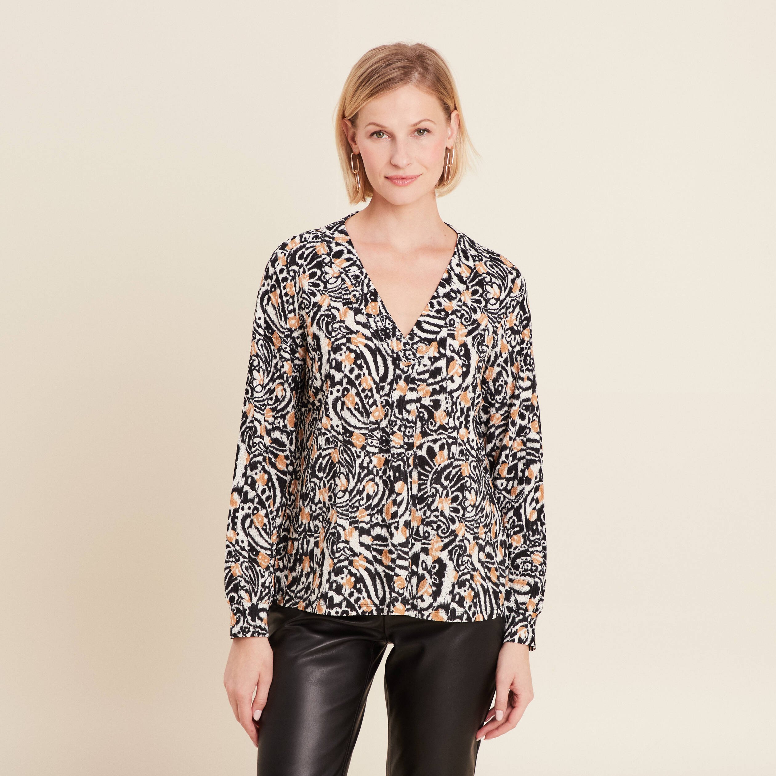 blouse manches longues camel femme Blouse manches longues camel femme