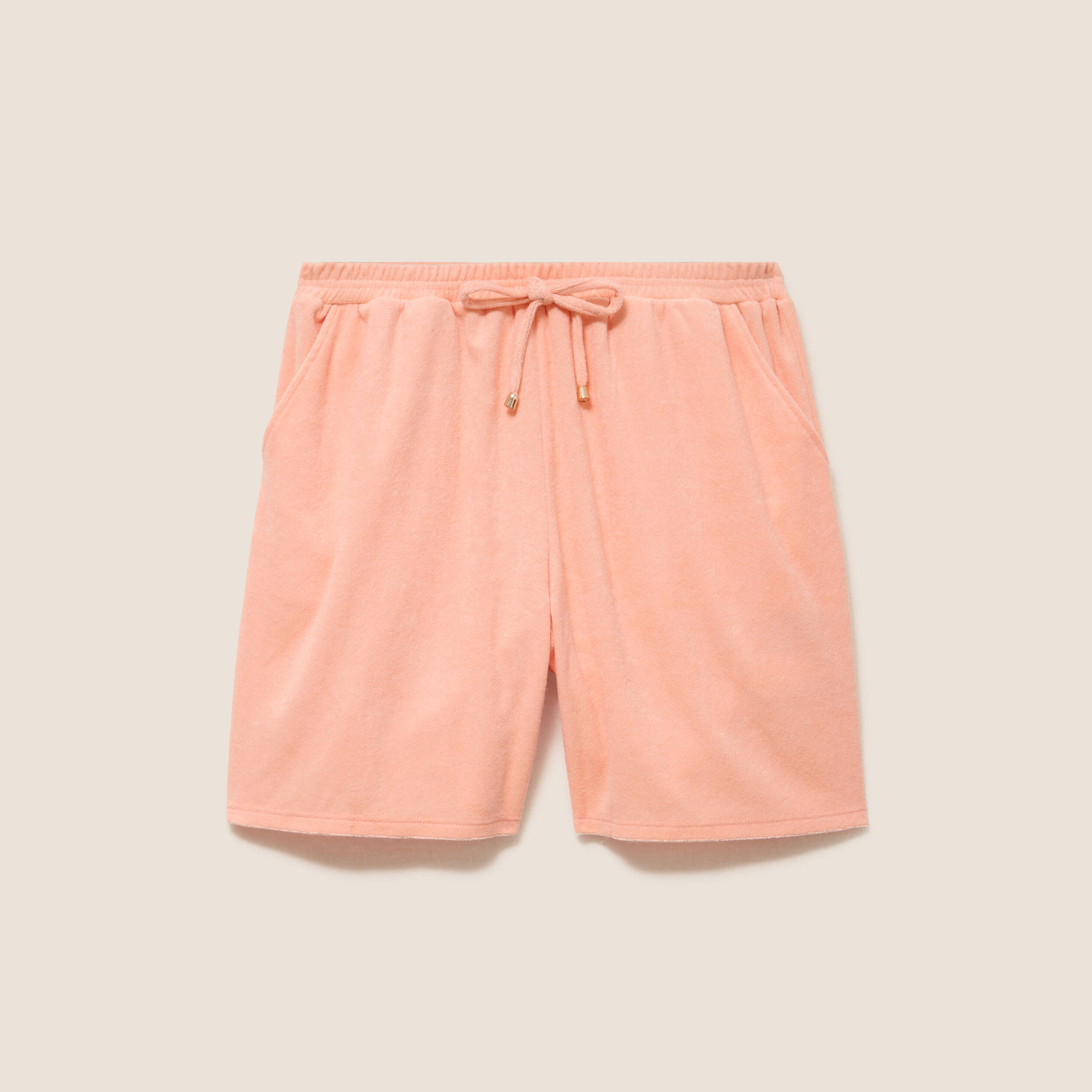 Short taille haute orange abricot femme