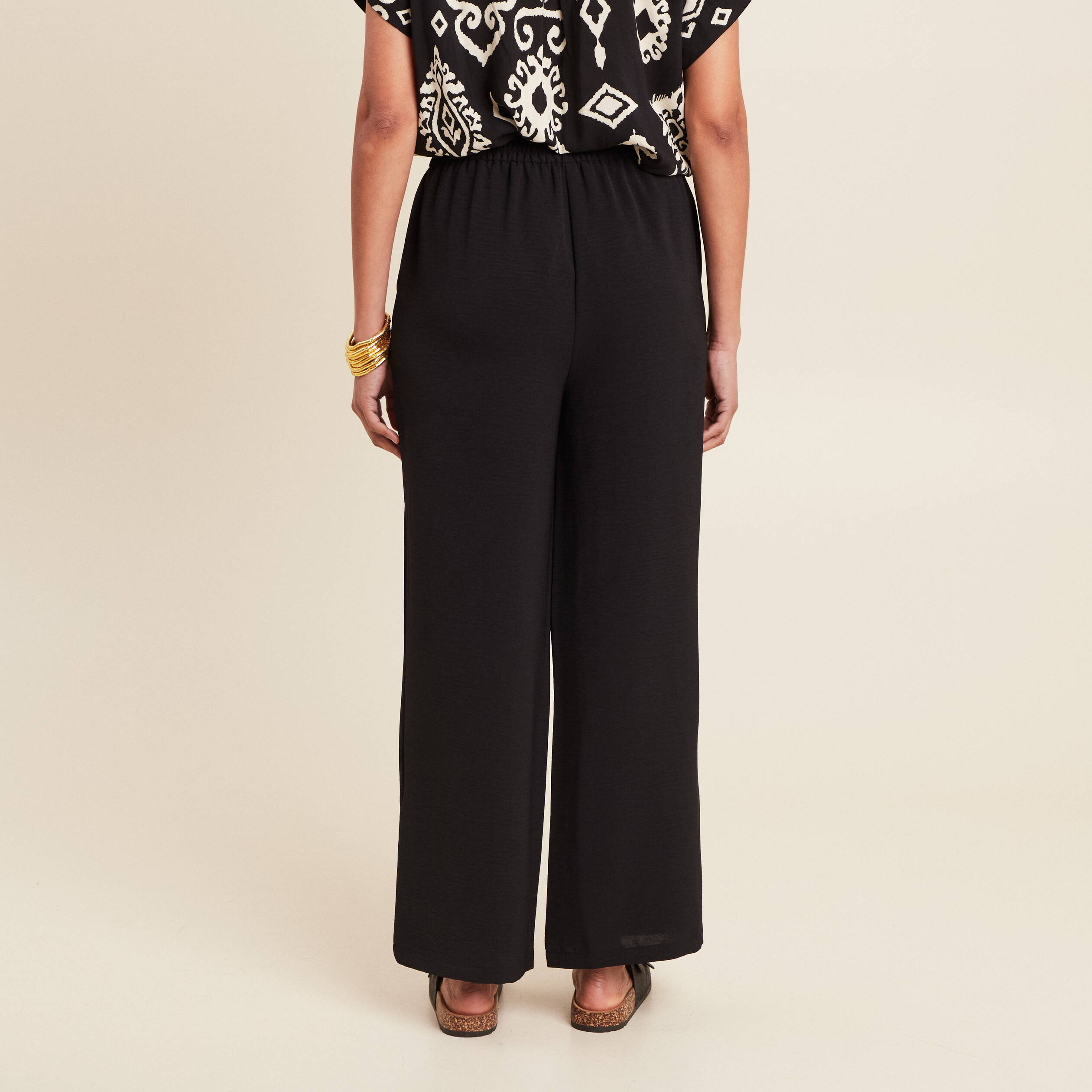 pantalon portefeuille noir femme Pantalon portefeuille noir femme