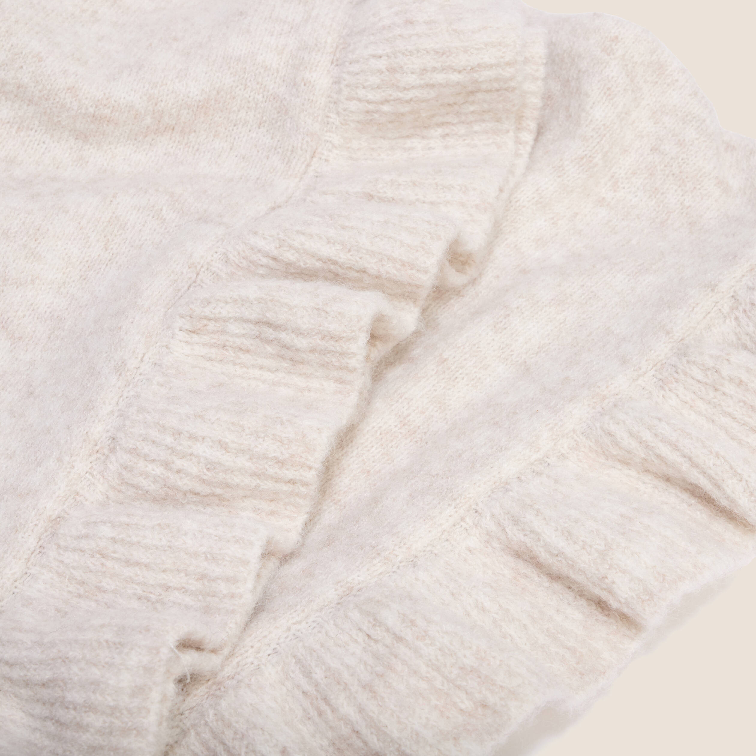 &Eacute;charpe aspect laineux beige femme