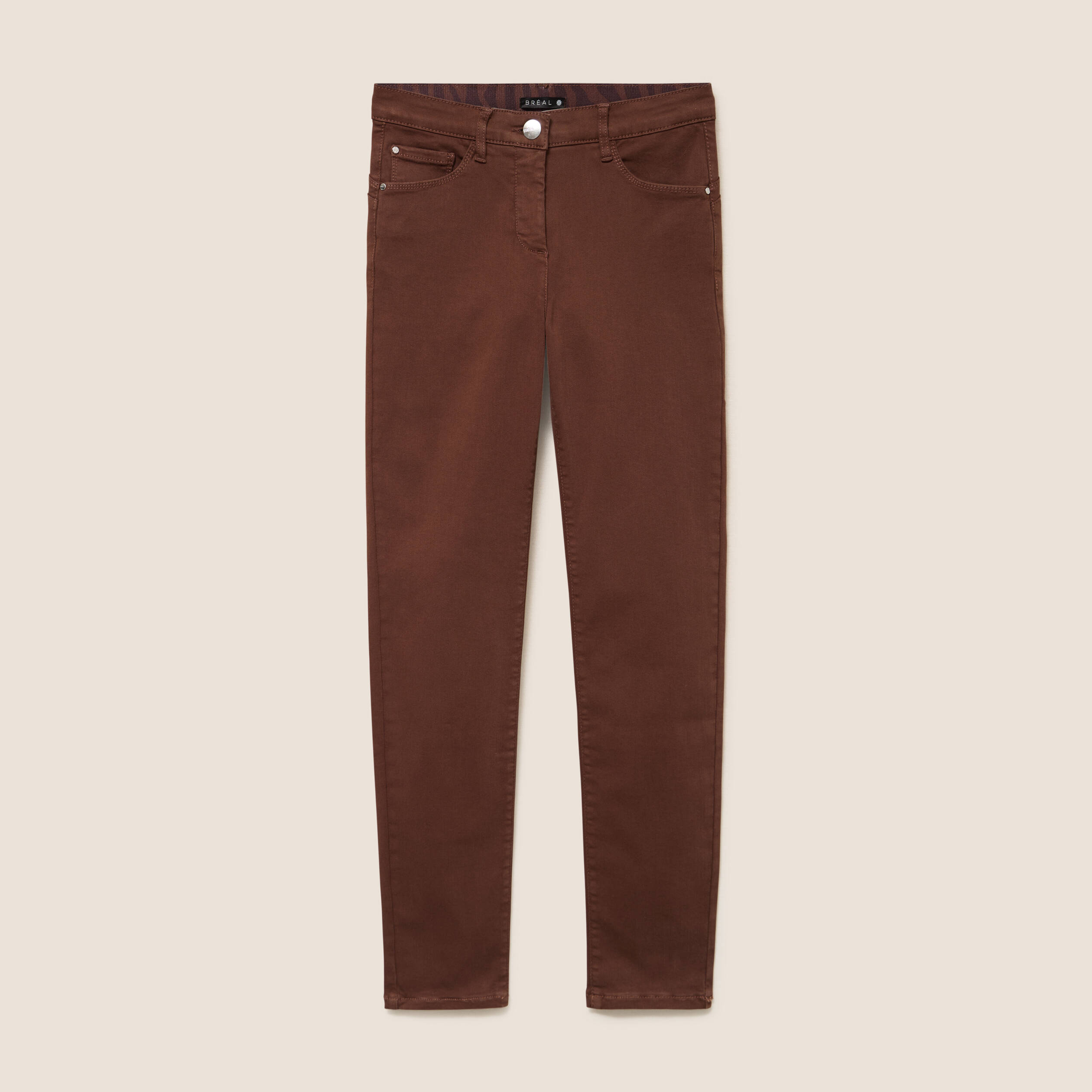 Jean magique L'Unique coupe ajust&eacute;e marron femme