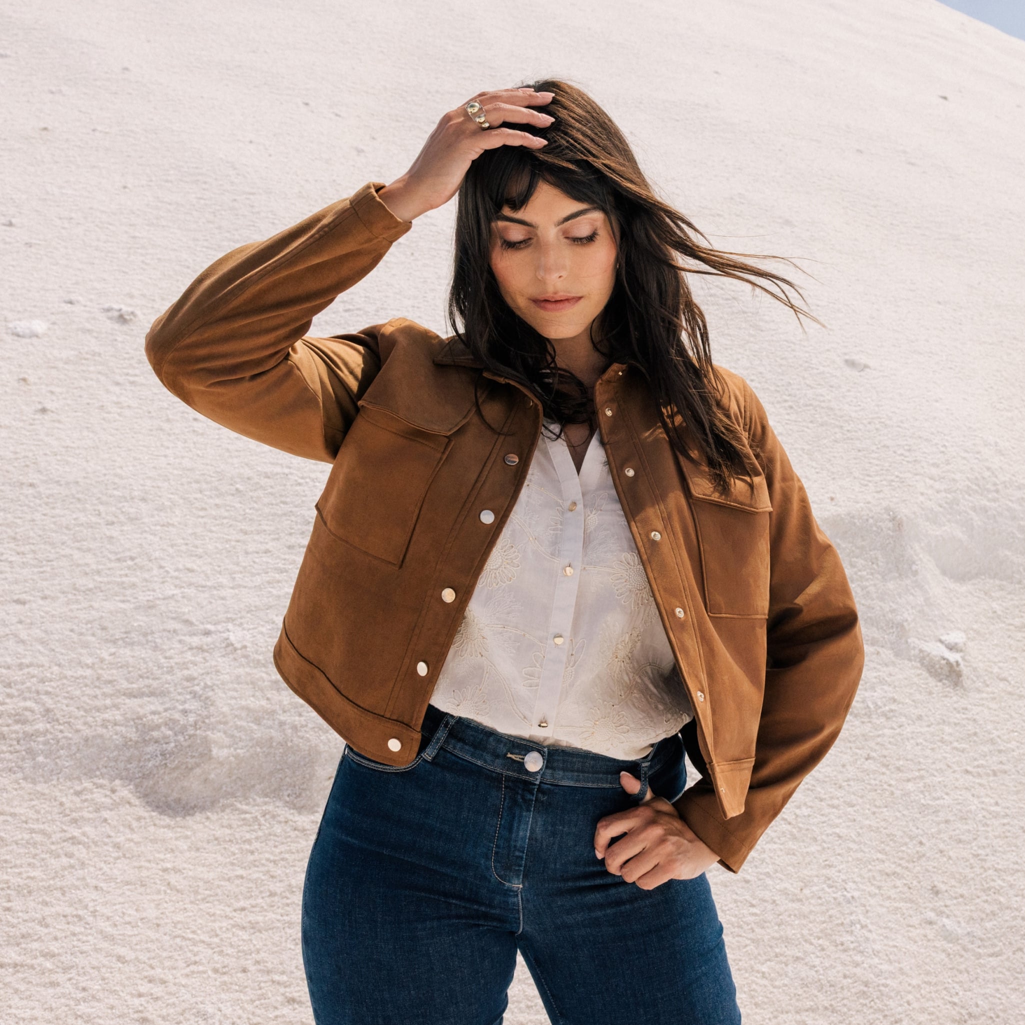 Veste Femme Non Doublée Divided à Rayures Noir Et Marron - Taille 10 Occasion