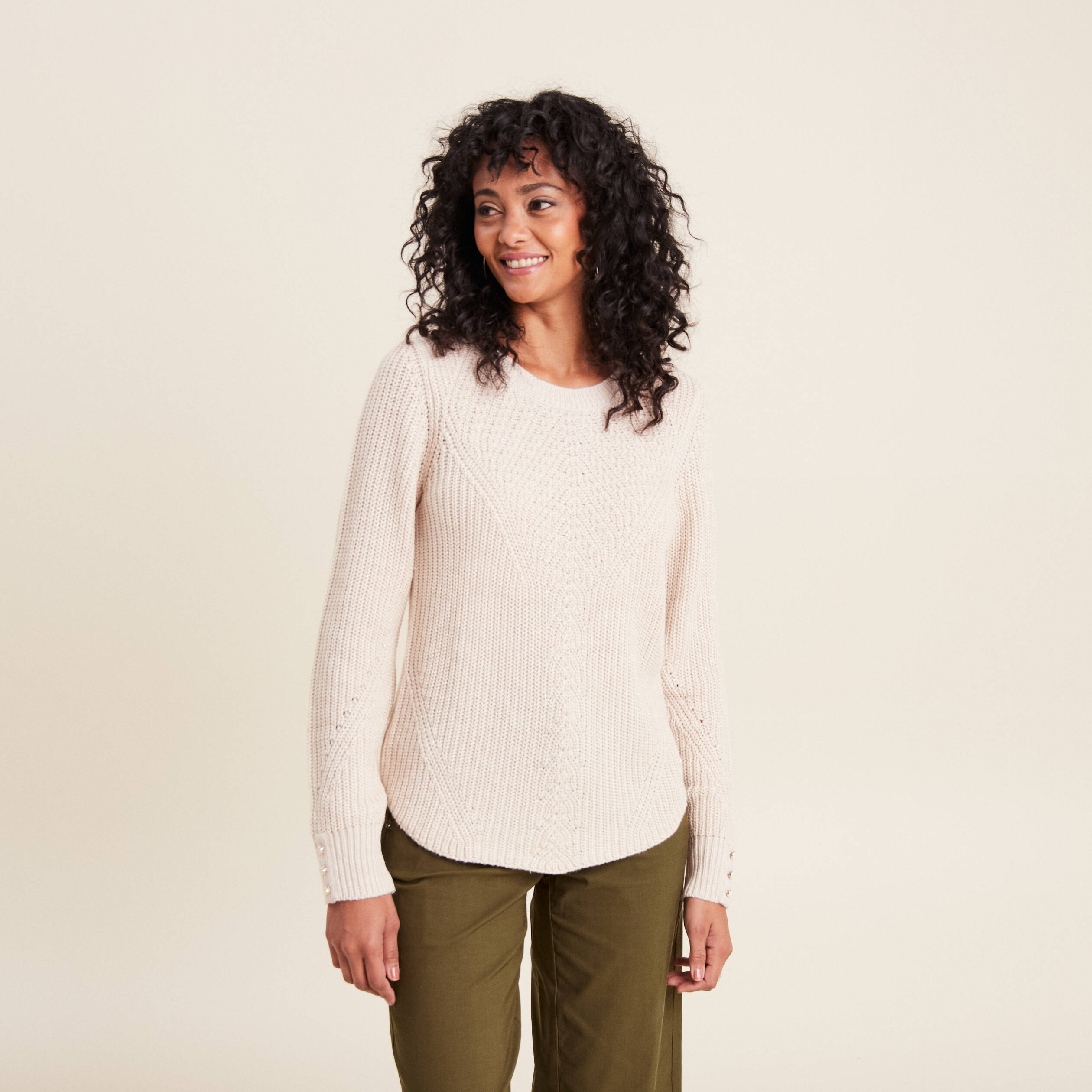 pull manches longues creme femme Pull manches longues creme femme