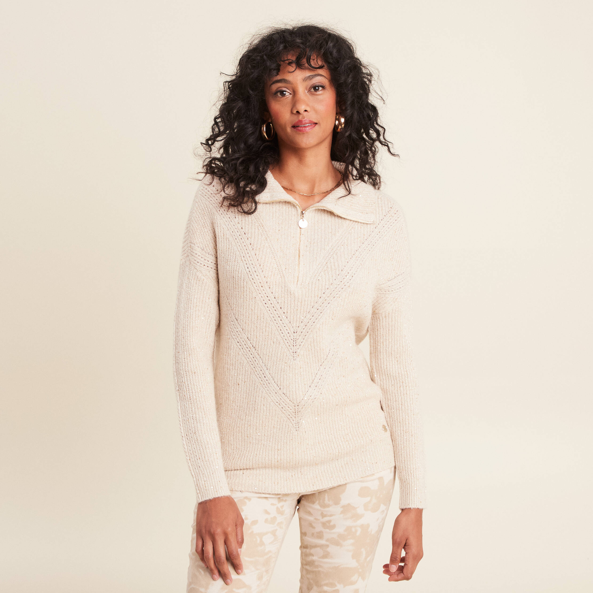 pull manches longues couleur or femme Pull manches longues couleur or femme