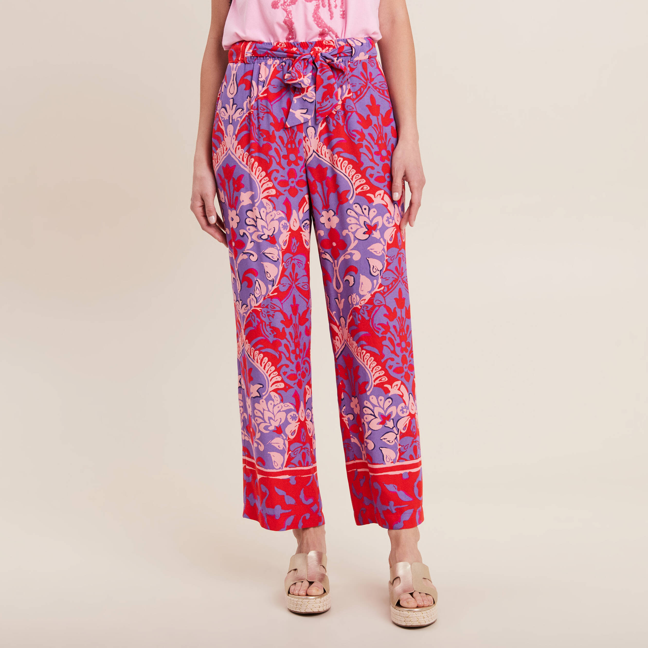 pantalon flou rouge femme Pantalon flou rouge femme