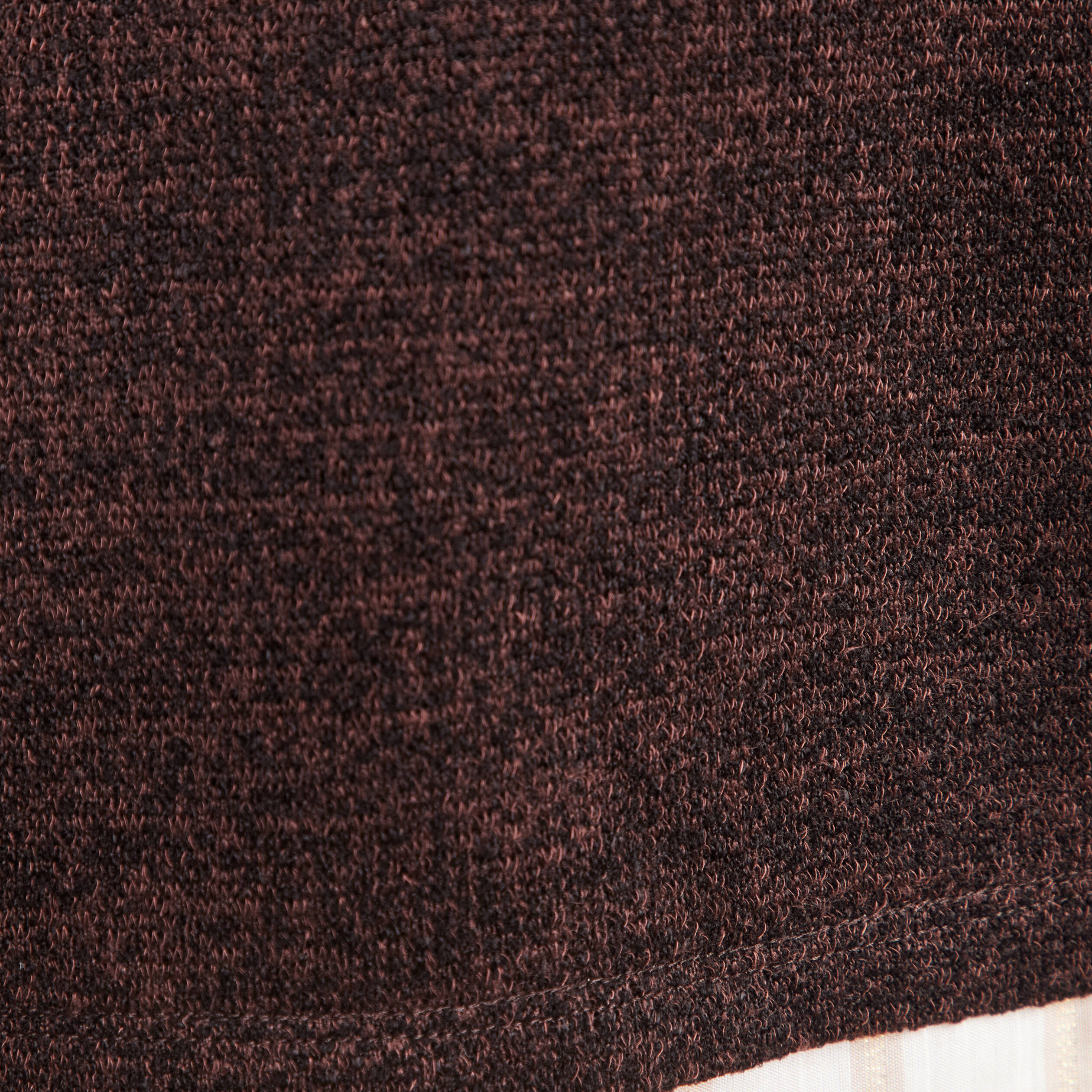 Pull effet 2-en-1 chemise marron fonc&eacute; femme