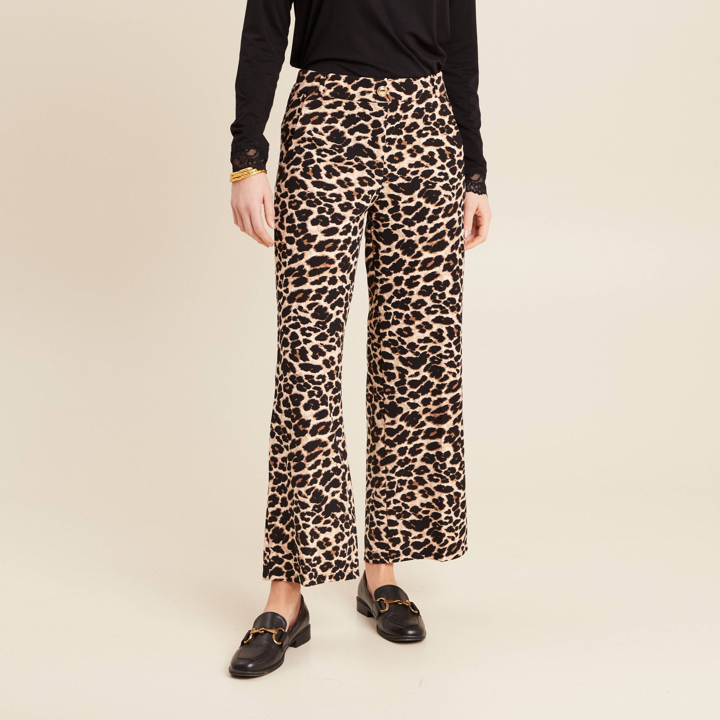 pantalon large creme femme Pantalon large creme femme