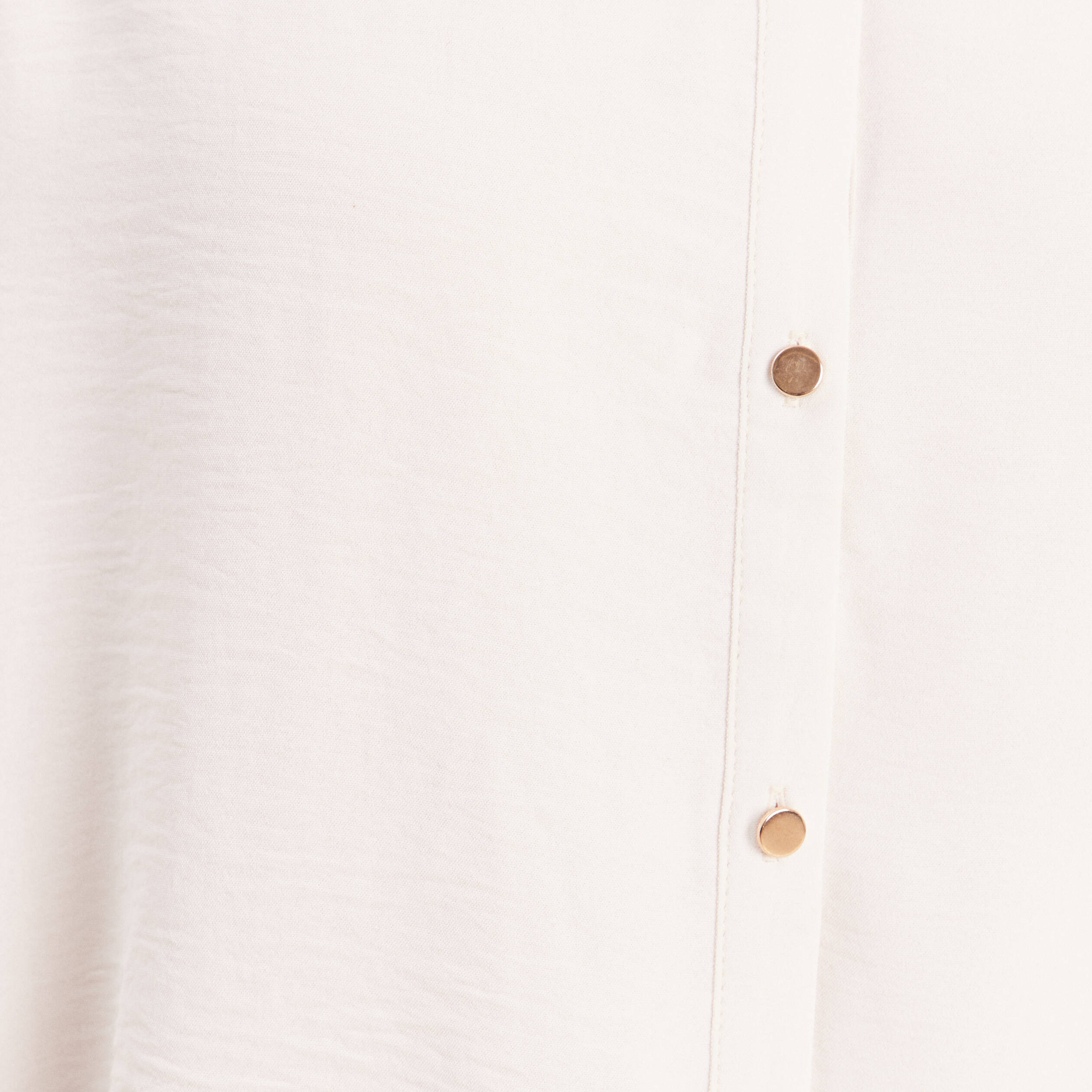 Chemise ample effet boule doubl&eacute;e ivoire femme