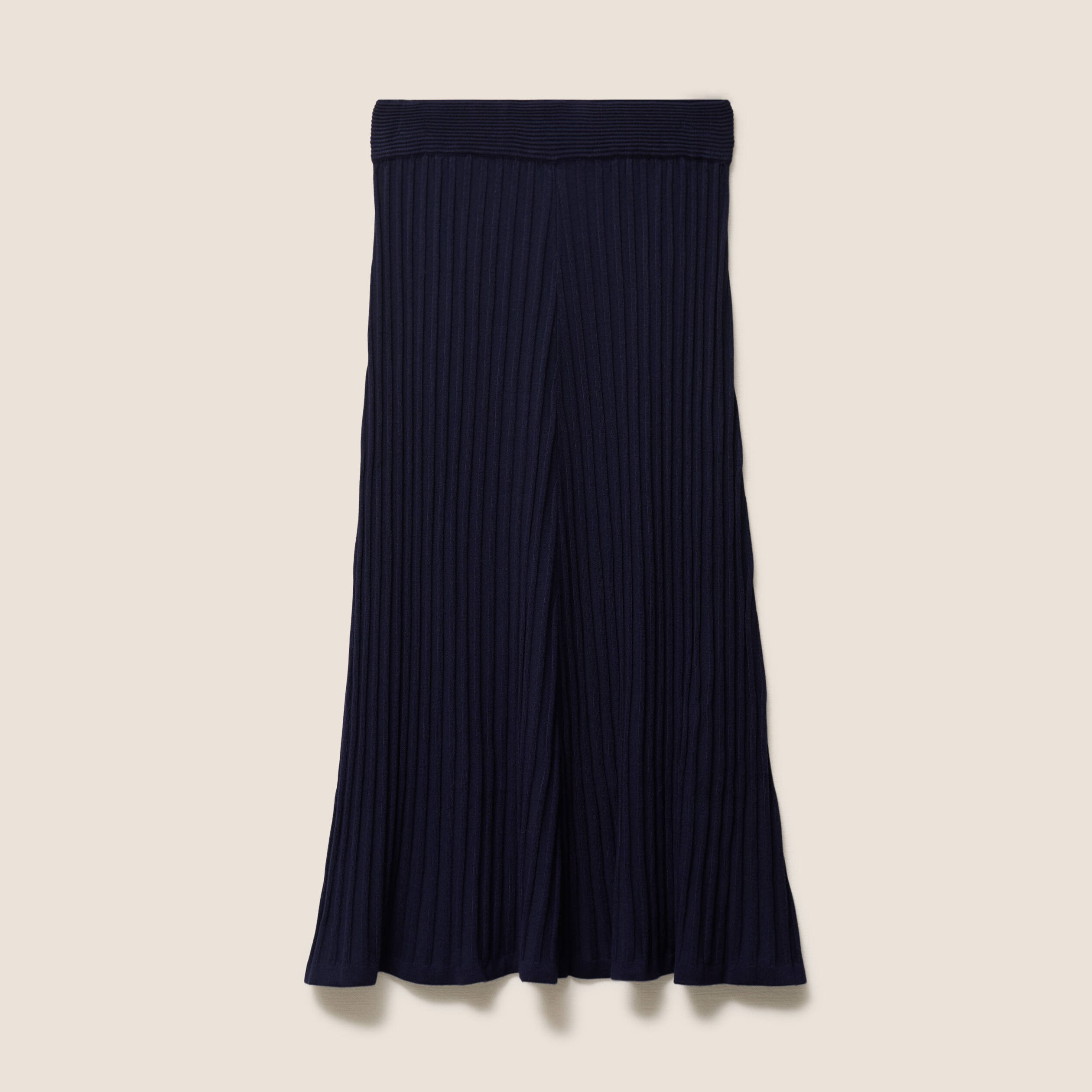 Jupe en maille bleu marine femme