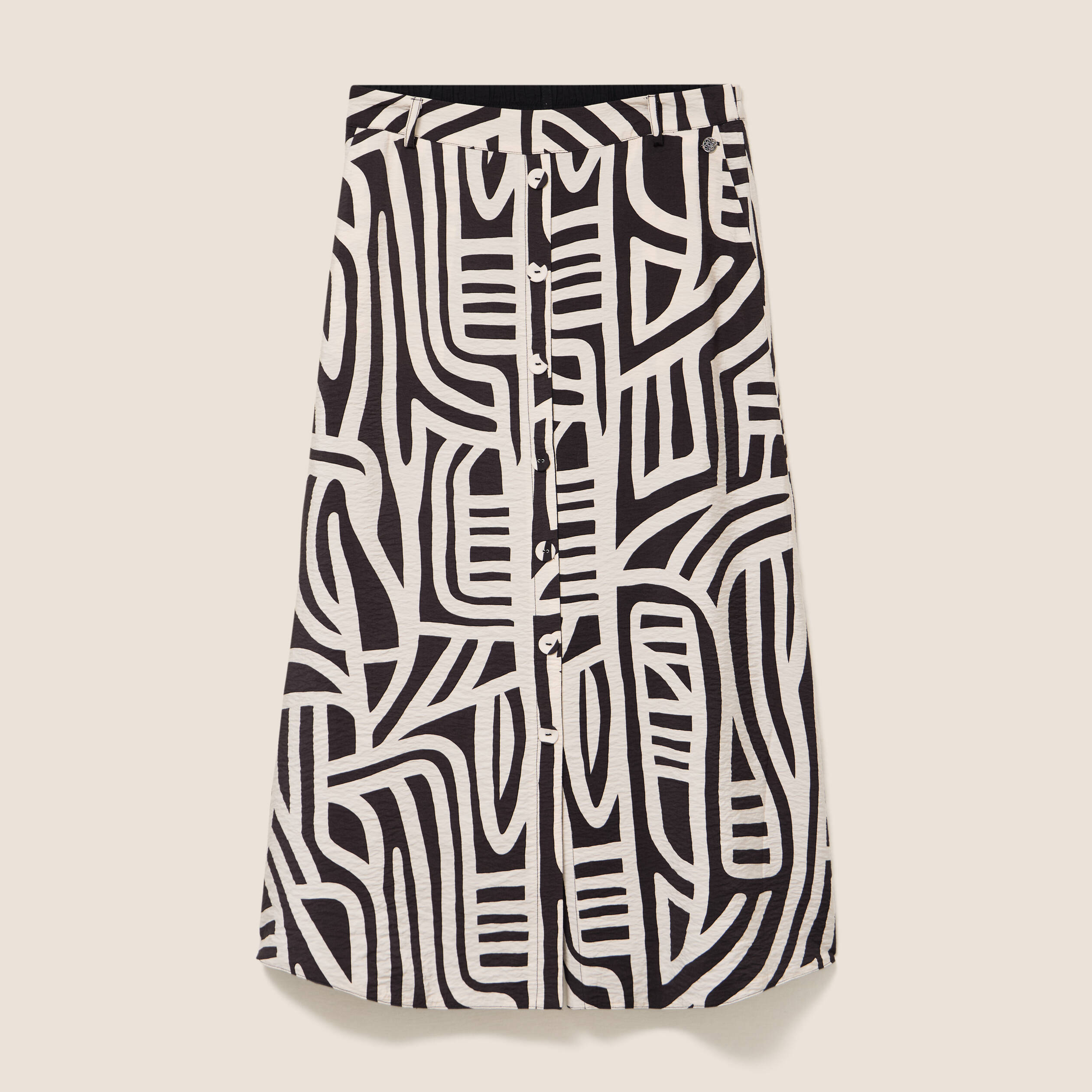 Jupe longue &eacute;vas&eacute;e r&eacute;versible noir femme