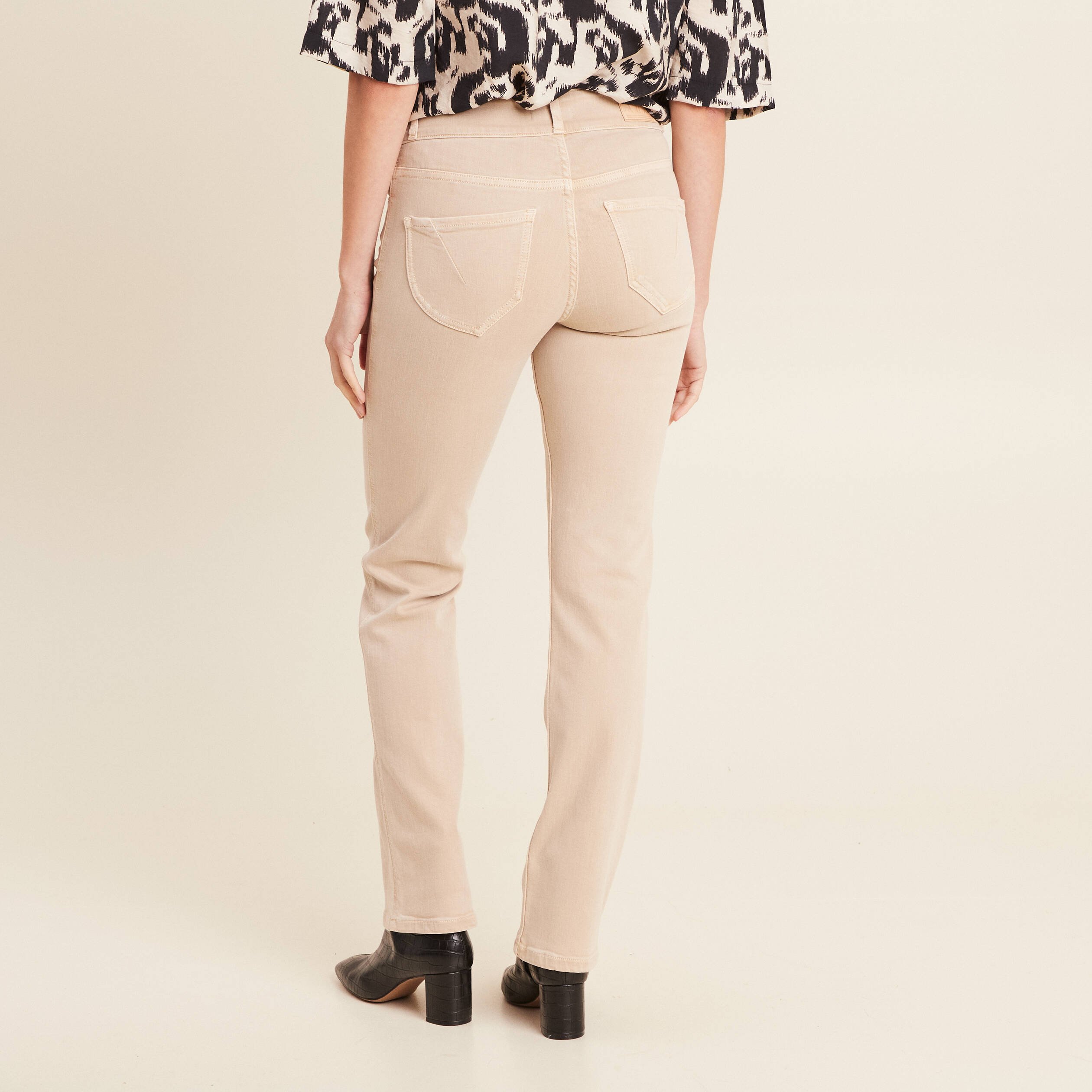 Vib's Jean 44 Femme Jean Beige Femme Jean Droit Denim Beige