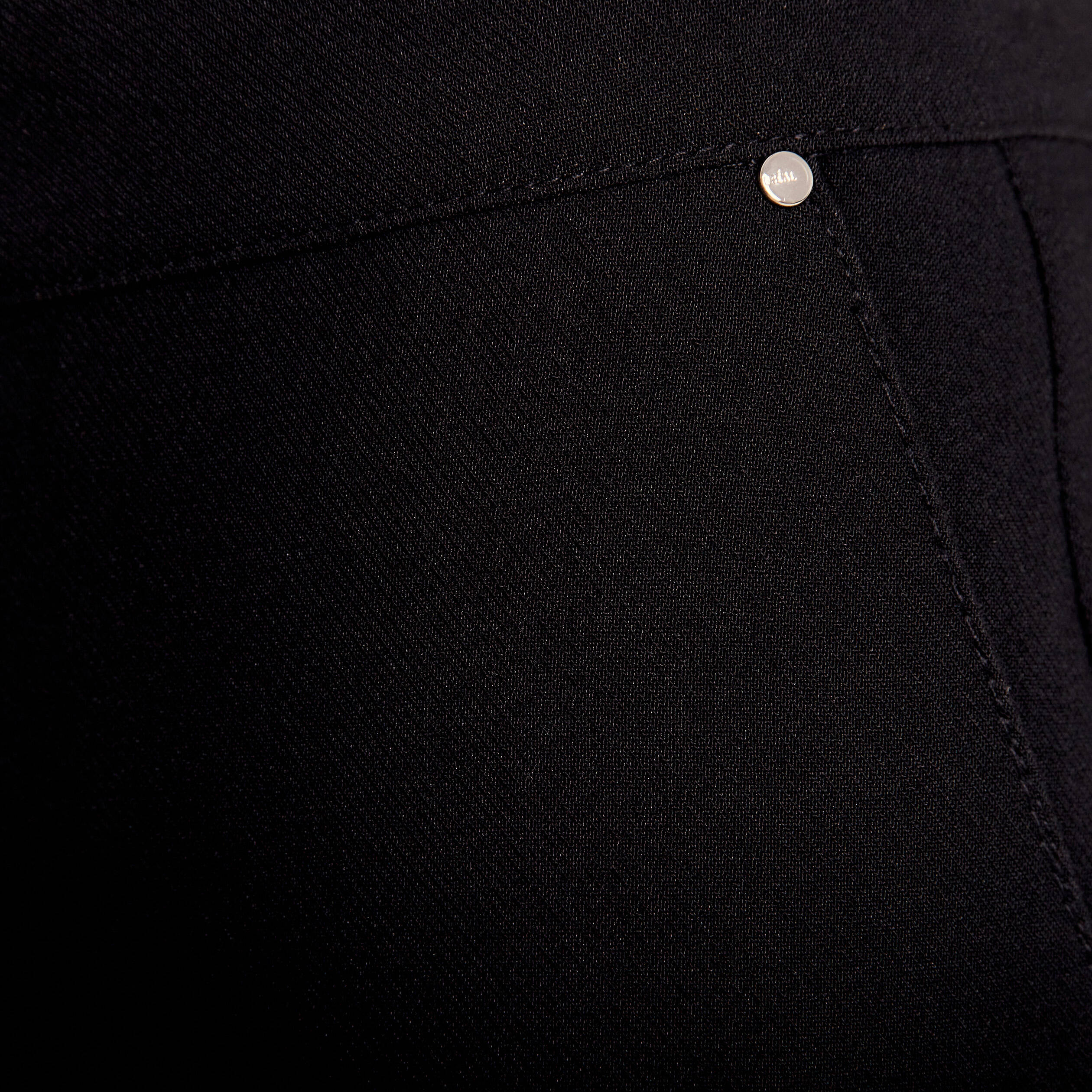 Pantalon large fluide à pinces noir femme